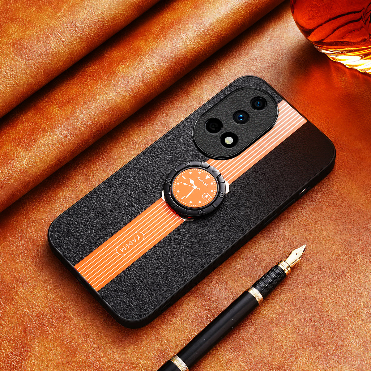 KADEM For Huawei nova 12 Pro 5G / nova 12 Ultra 5G Case Ring Kickstand Watch Pattern Phone Cover