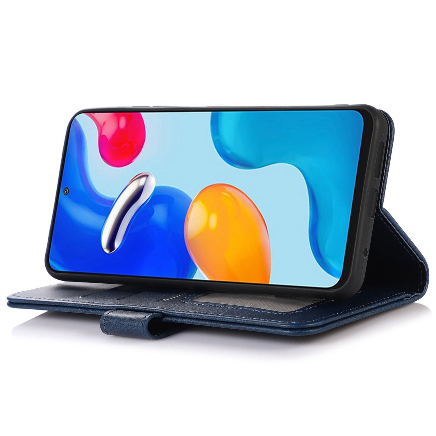 For Xiaomi Redmi A3 / Poco C61 4G Case PU Leather Cowhide Texture Stand Card Slots Phone Cover