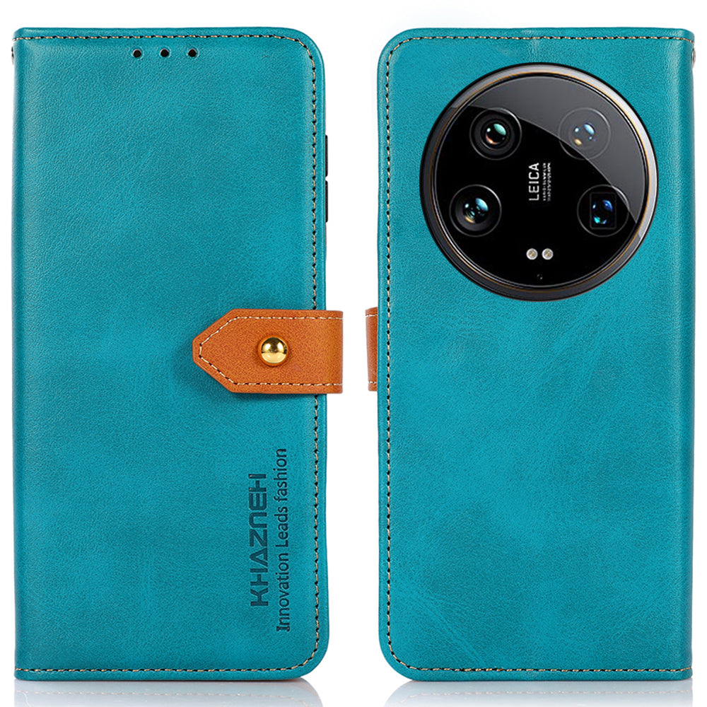 KHAZNEH For Xiaomi 14 Ultra Case Magnetic Flip PU Leather Protective Phone Cover