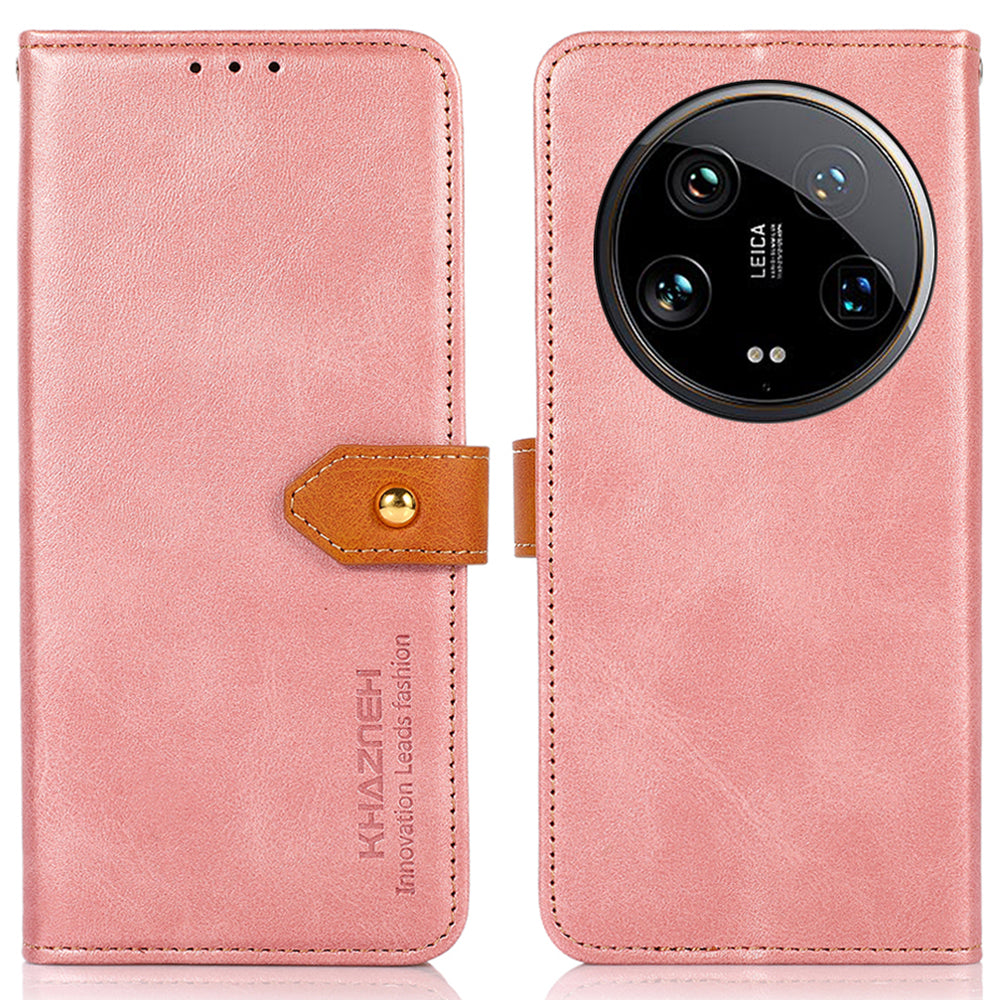 KHAZNEH For Xiaomi 14 Ultra Case Magnetic Flip PU Leather Protective Phone Cover