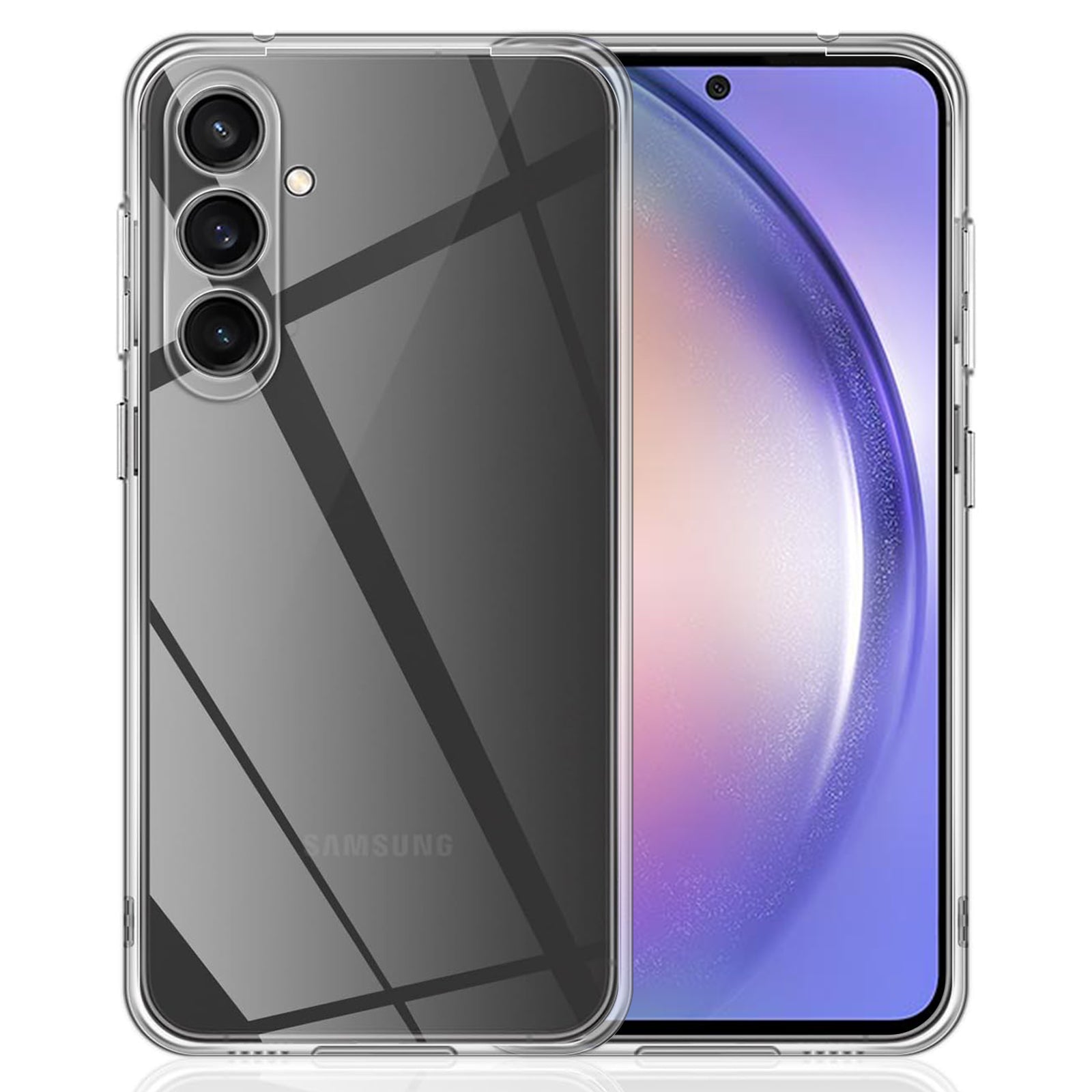 For Samsung Galaxy A55 5G Clear Case Scratch-proof Soft TPU Phone Cover