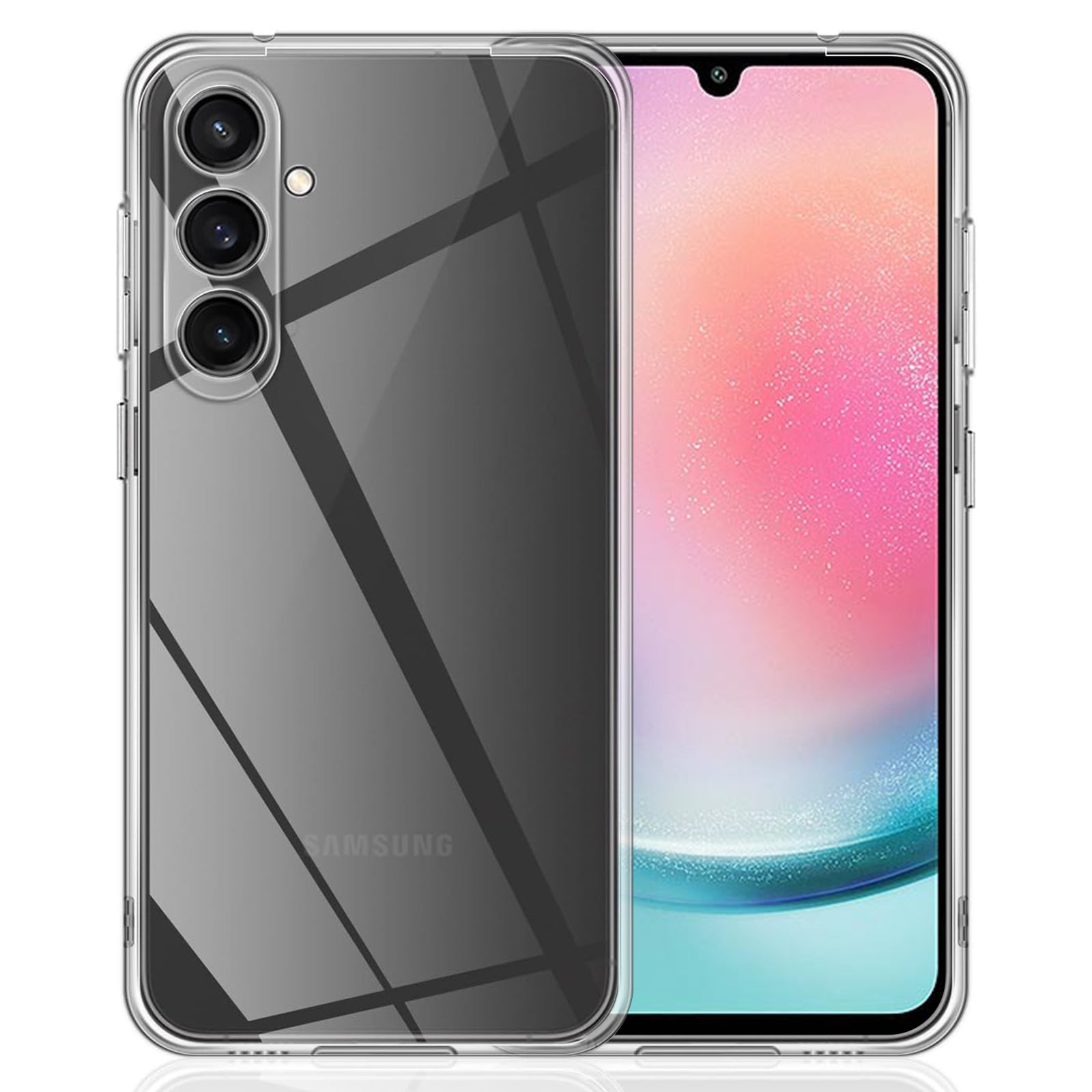 For Samsung Galaxy A24 4G (162.1 x 77.6 x 8.3mm) TPU Case Anti-fingerprint Clear Phone Cover