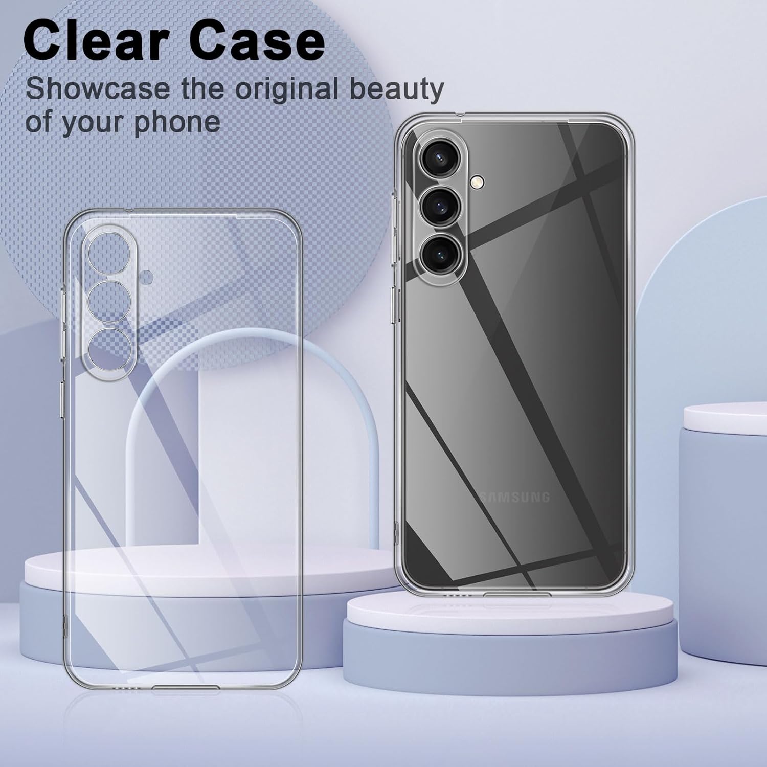 For Samsung Galaxy A24 4G (162.1 x 77.6 x 8.3mm) TPU Case Anti-fingerprint Clear Phone Cover