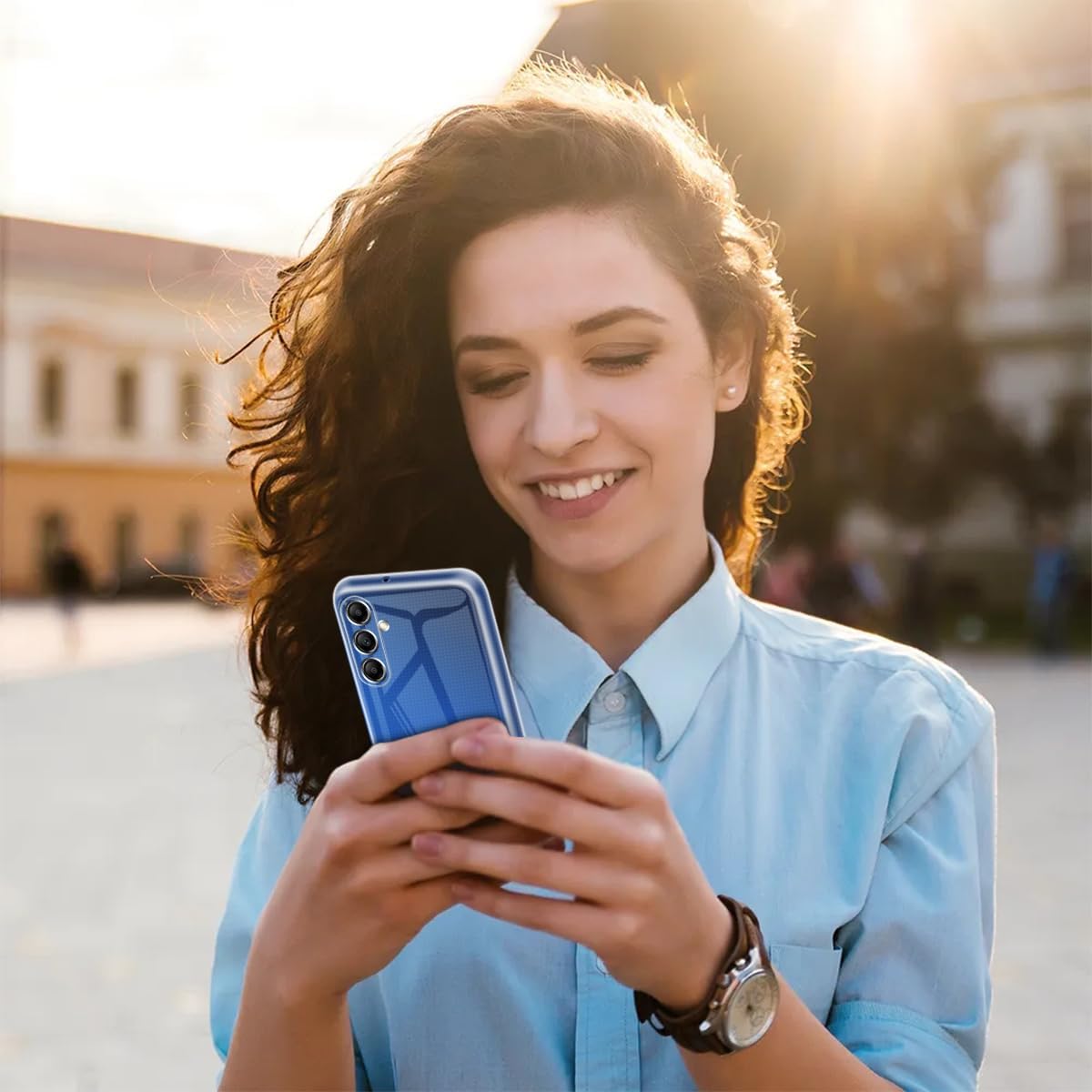 For Samsung Galaxy A24 4G (162.1 x 77.6 x 8.3mm) Case TPU Transparent Phone Cover with 2PCS Tempered Glass Film