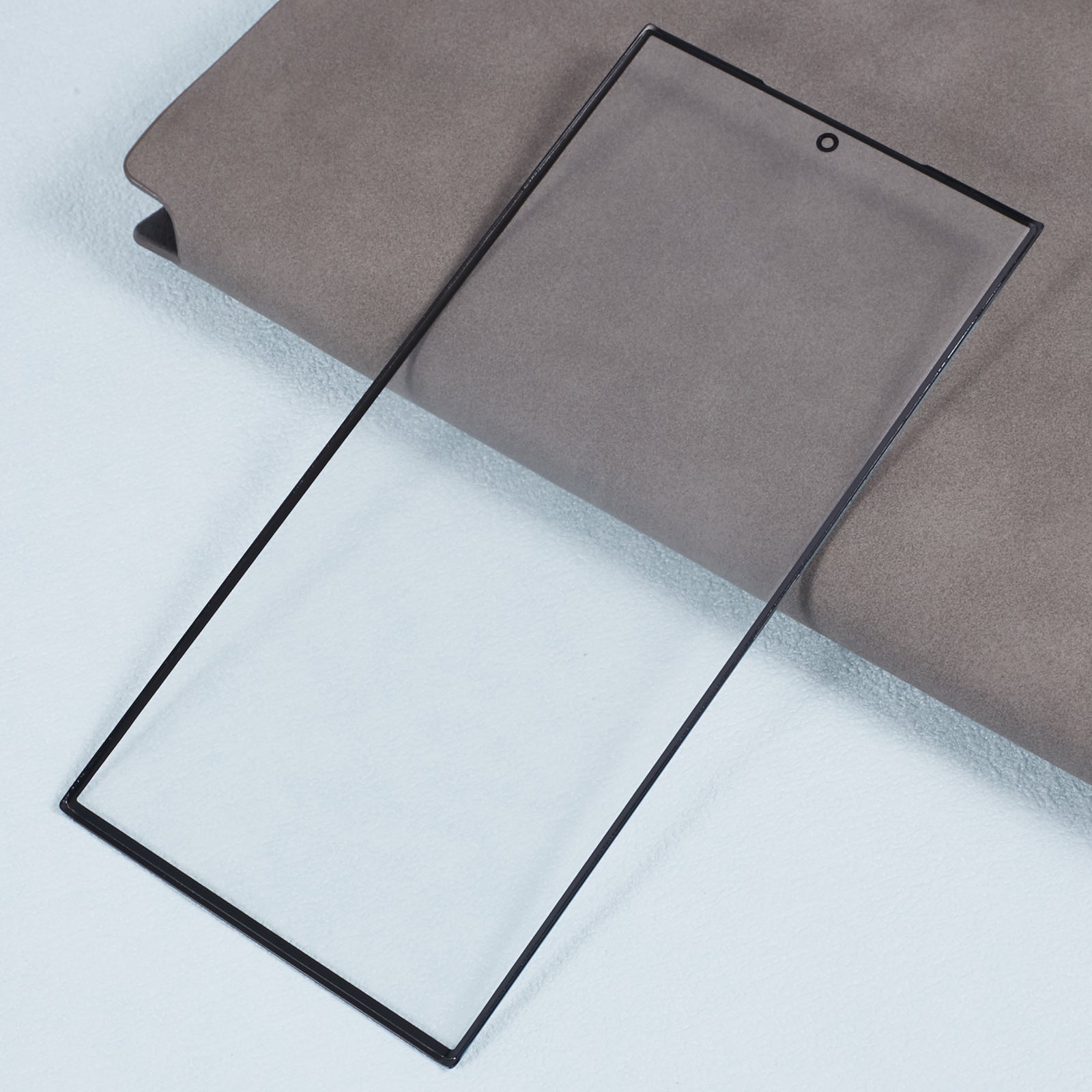 For Samsung Galaxy S23 Ultra S918 Front Screen Glass Lens + OCA Adhesive Replacement Parts (without Logo)