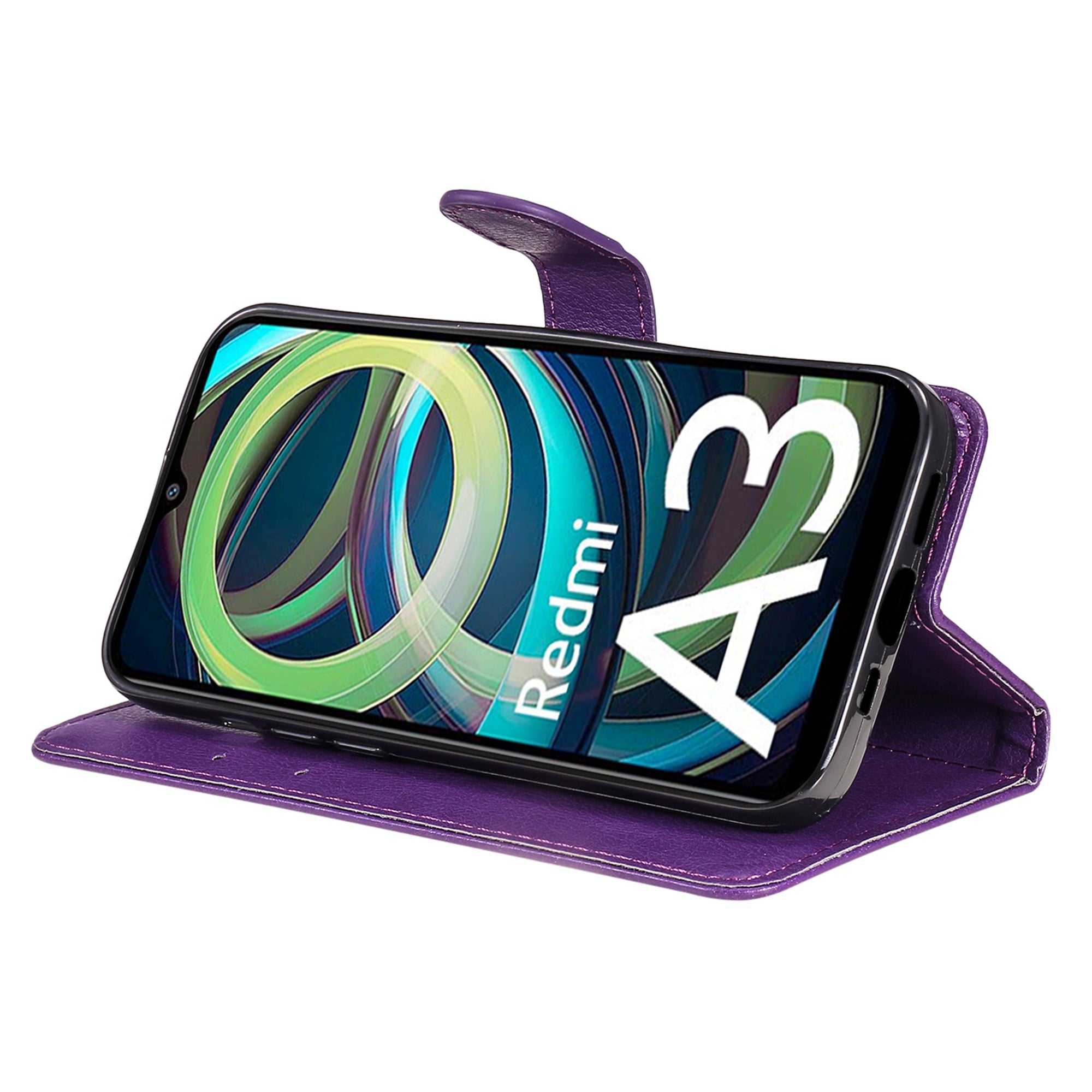 KT Leather Series-2 for Xiaomi Redmi A3 / Poco C61 4G Case Solid Color Stand Flip Phone Cover