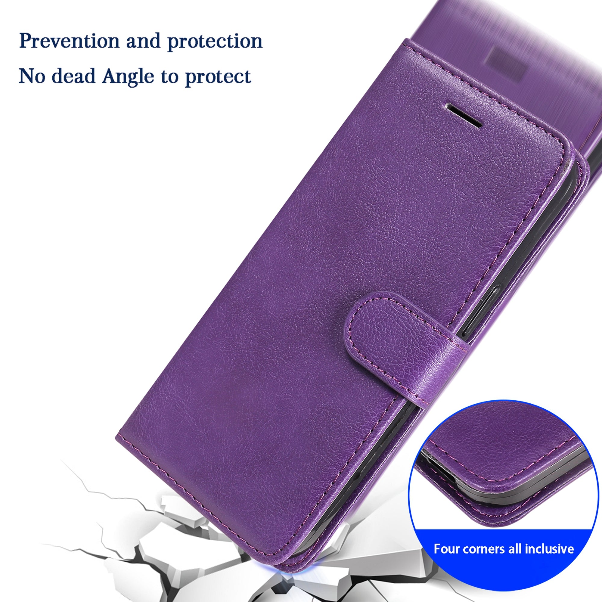 KT Leather Series-2 for Xiaomi Redmi A3 / Poco C61 4G Case Solid Color Stand Flip Phone Cover