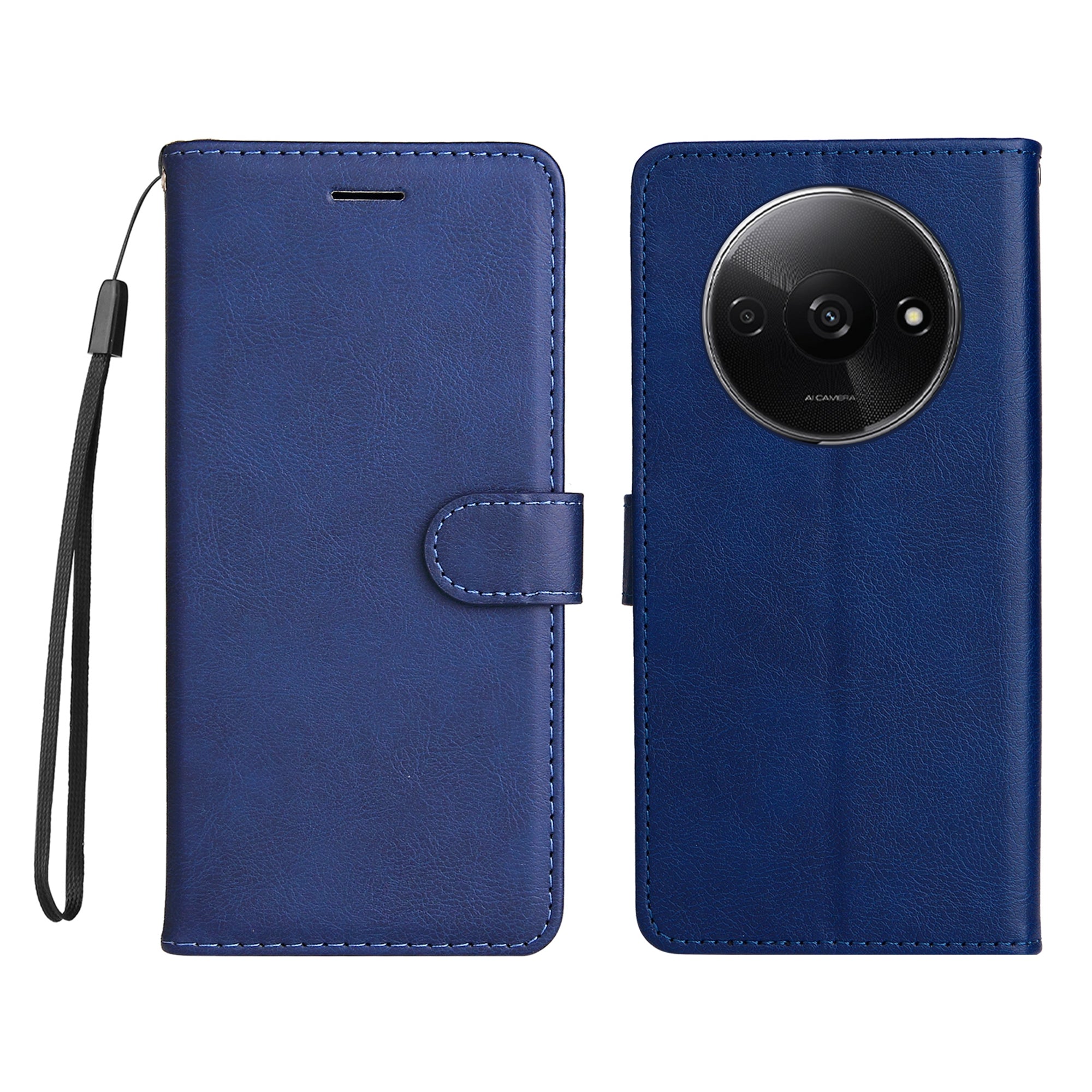 KT Leather Series-2 for Xiaomi Redmi A3 / Poco C61 4G Case Solid Color Stand Flip Phone Cover