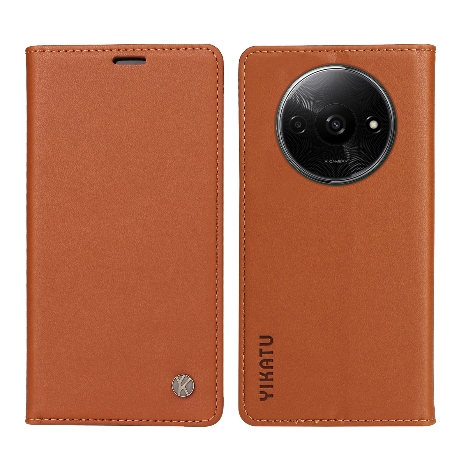 YIKATU YK-001 For Xiaomi Redmi A3 / Poco C61 4G Case Hidden Magnetic Adsorption Leather Phone Cover