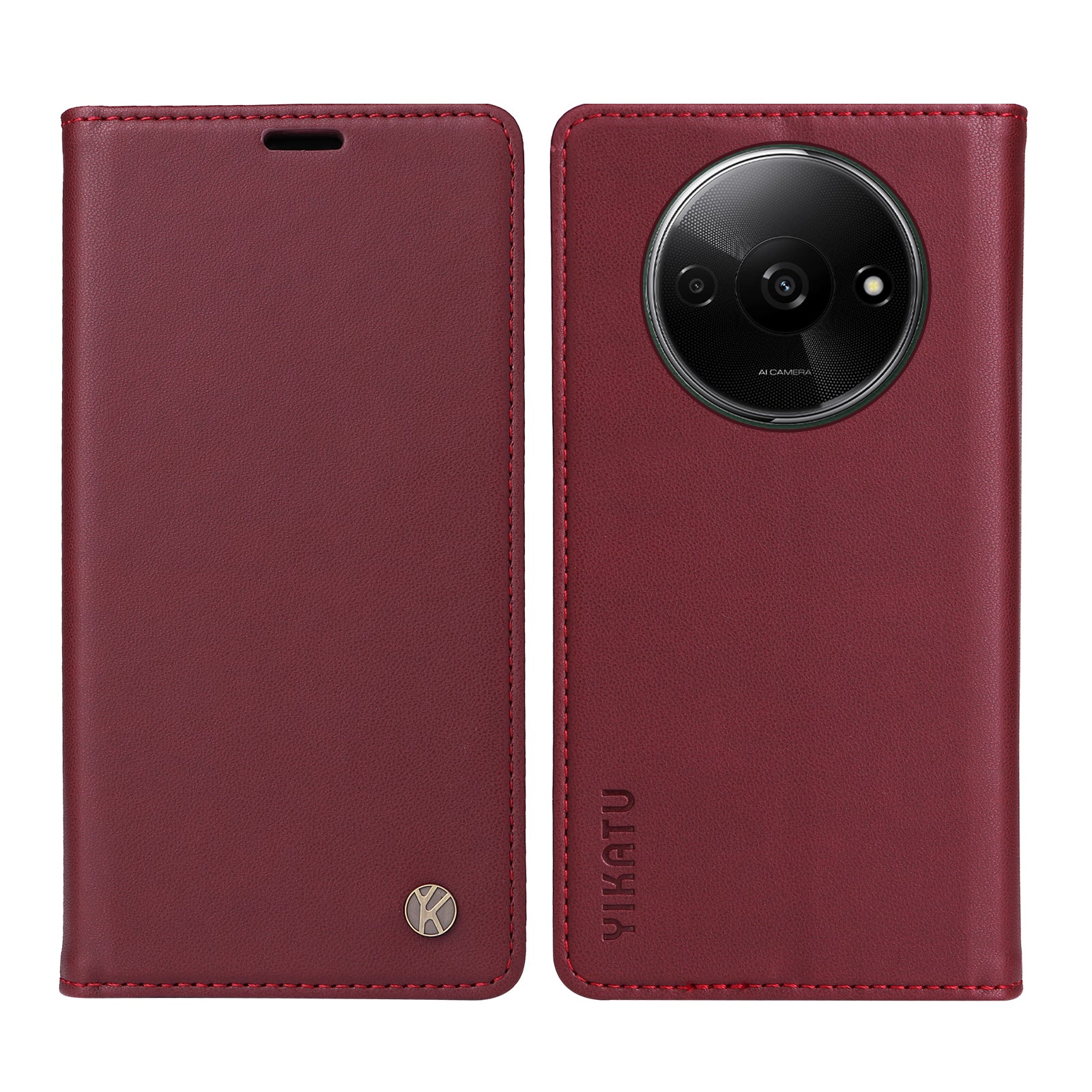 YIKATU YK-001 For Xiaomi Redmi A3 / Poco C61 4G Case Hidden Magnetic Adsorption Leather Phone Cover