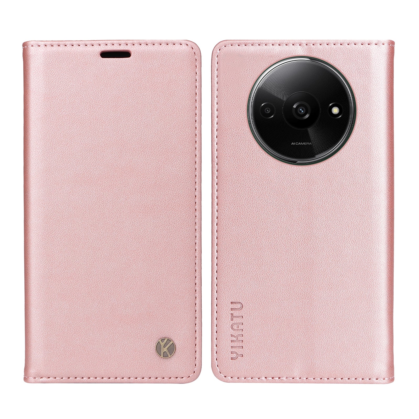 YIKATU YK-001 For Xiaomi Redmi A3 / Poco C61 4G Case Hidden Magnetic Adsorption Leather Phone Cover