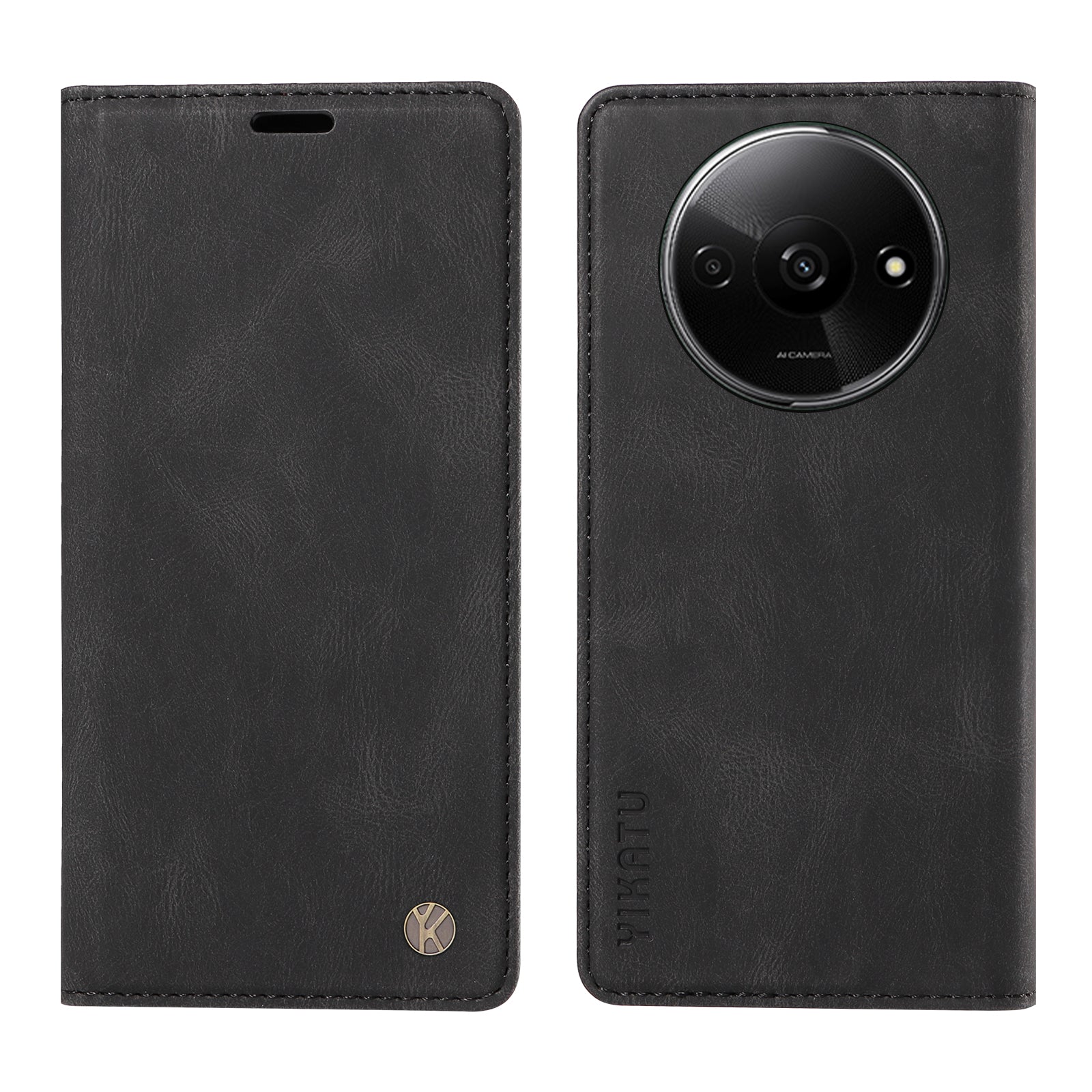 YIKATU YK-004 For Xiaomi Redmi A3 / Poco C61 4G Case Flip Folio Wallet Leather Phone Cover