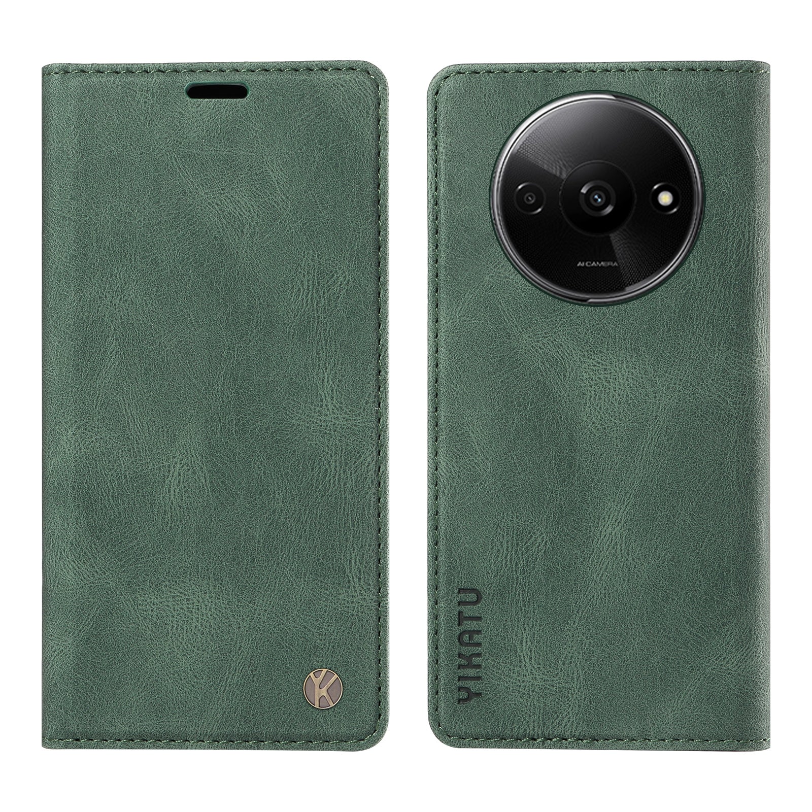 YIKATU YK-004 For Xiaomi Redmi A3 / Poco C61 4G Case Flip Folio Wallet Leather Phone Cover