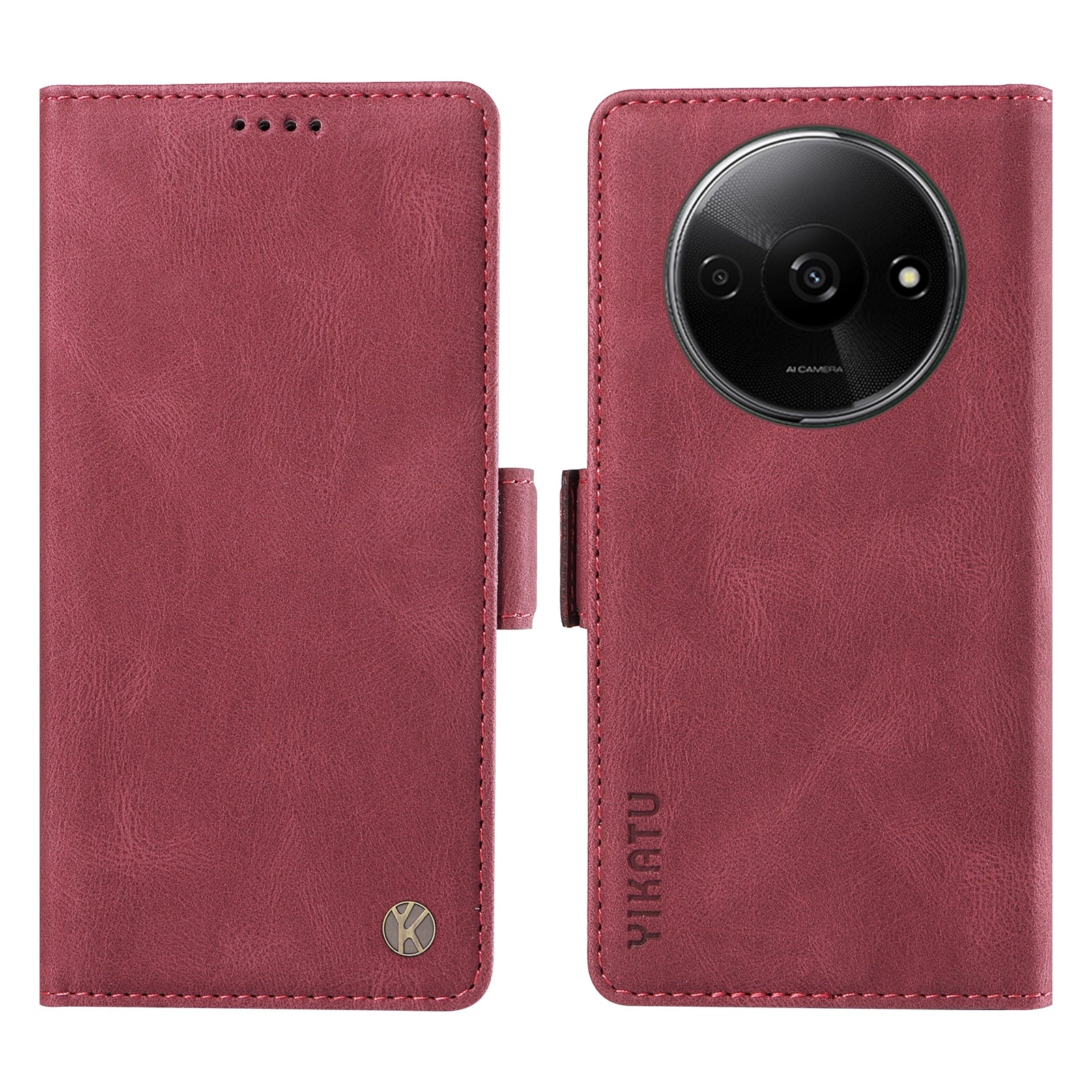 YIKATU YK-005 For Xiaomi Redmi A3 / Poco C61 4G Case Wallet Style Skin-touch Leather Phone Cover