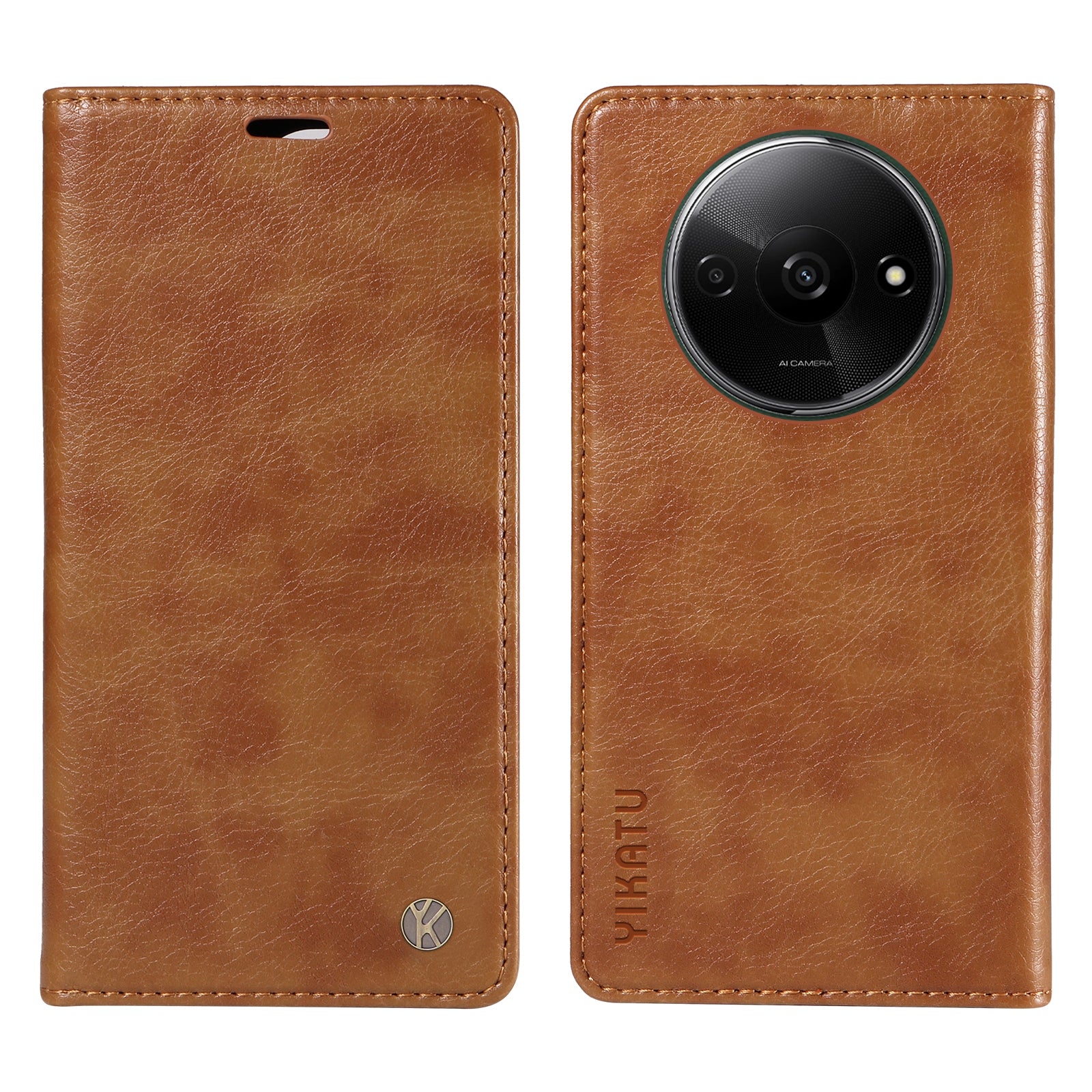 YIKATU YK-006 For Xiaomi Redmi A3 / Poco C61 4G Case Folio PU Leather Magnetic Absorption Phone Cover