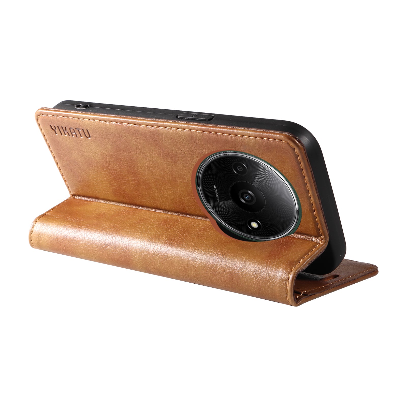 YIKATU YK-006 For Xiaomi Redmi A3 / Poco C61 4G Case Folio PU Leather Magnetic Absorption Phone Cover