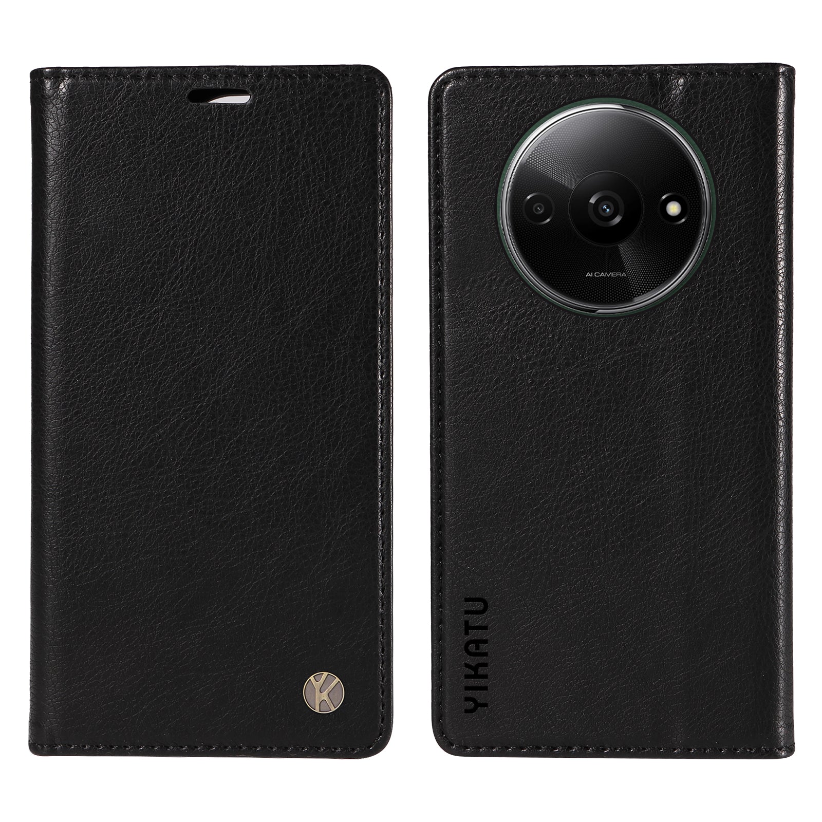 YIKATU YK-006 For Xiaomi Redmi A3 / Poco C61 4G Case Folio PU Leather Magnetic Absorption Phone Cover
