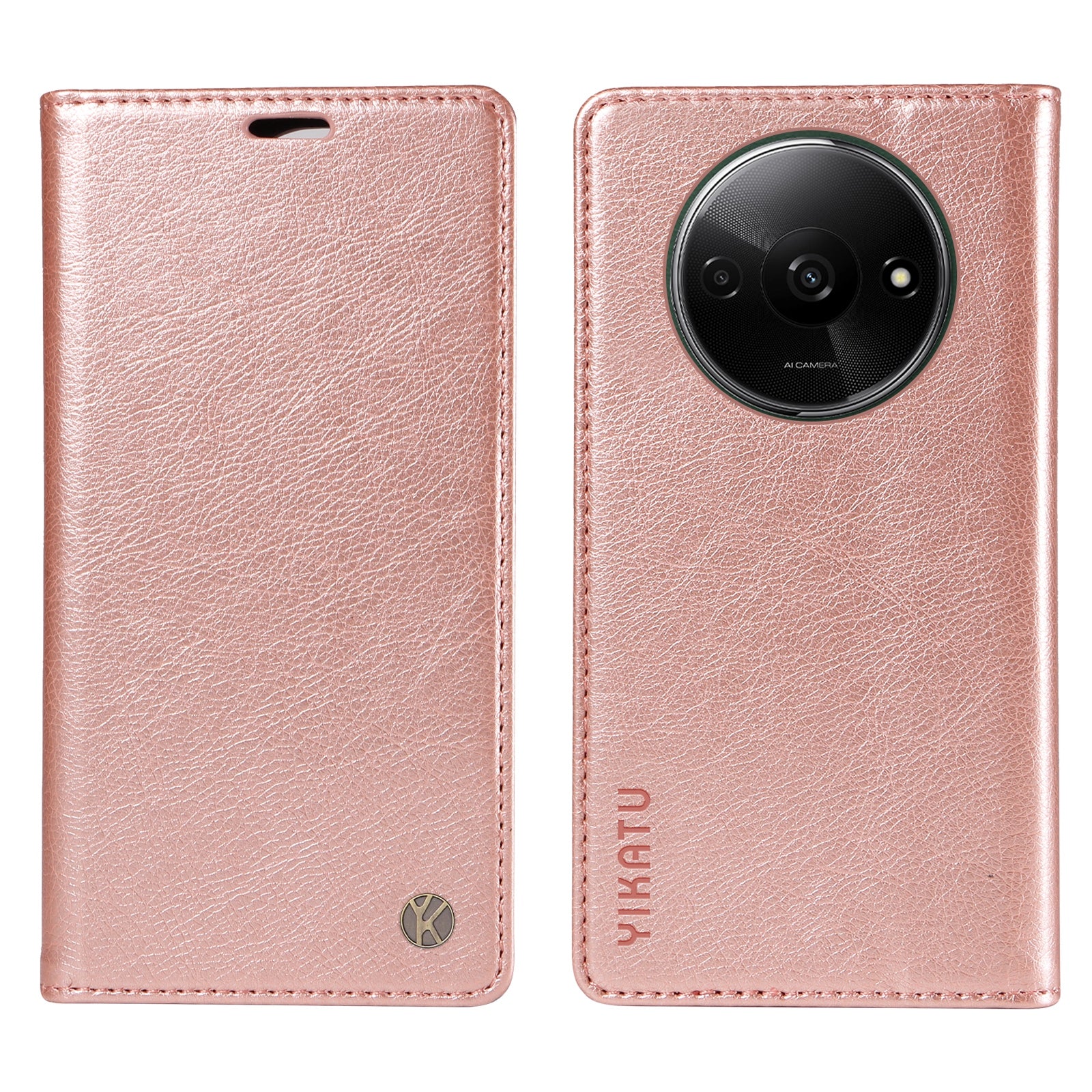 YIKATU YK-006 For Xiaomi Redmi A3 / Poco C61 4G Case Folio PU Leather Magnetic Absorption Phone Cover