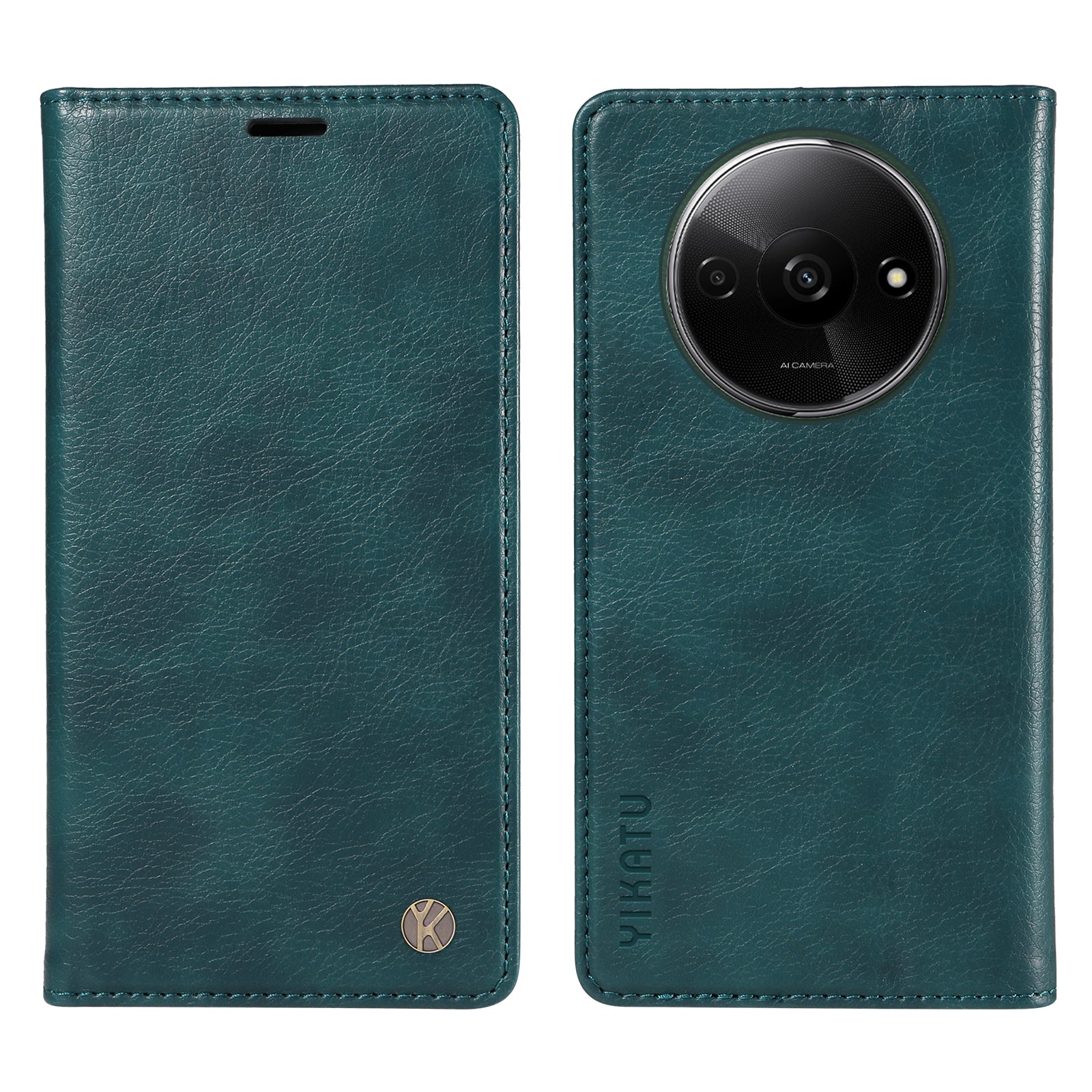 YIKATU YK-006 For Xiaomi Redmi A3 / Poco C61 4G Case Folio PU Leather Magnetic Absorption Phone Cover