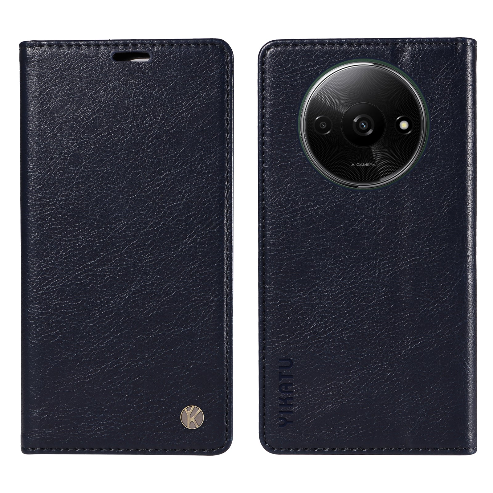 YIKATU YK-006 For Xiaomi Redmi A3 / Poco C61 4G Case Folio PU Leather Magnetic Absorption Phone Cover