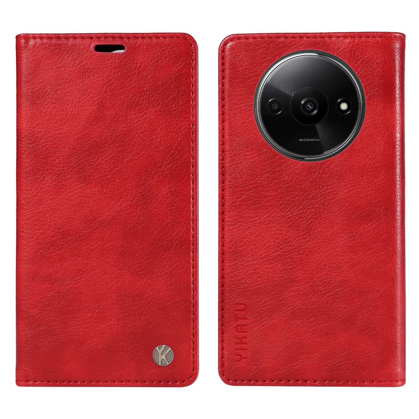 YIKATU YK-006 For Xiaomi Redmi A3 / Poco C61 4G Case Folio PU Leather Magnetic Absorption Phone Cover