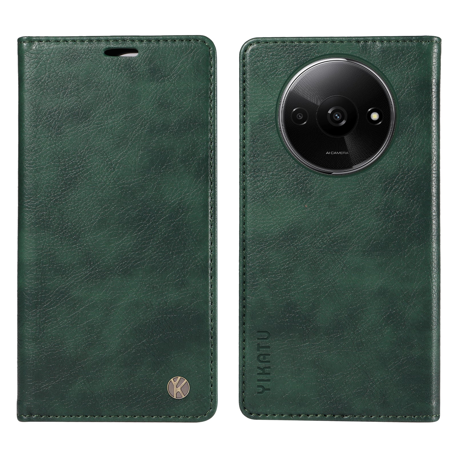 YIKATU YK-006 For Xiaomi Redmi A3 / Poco C61 4G Case Folio PU Leather Magnetic Absorption Phone Cover