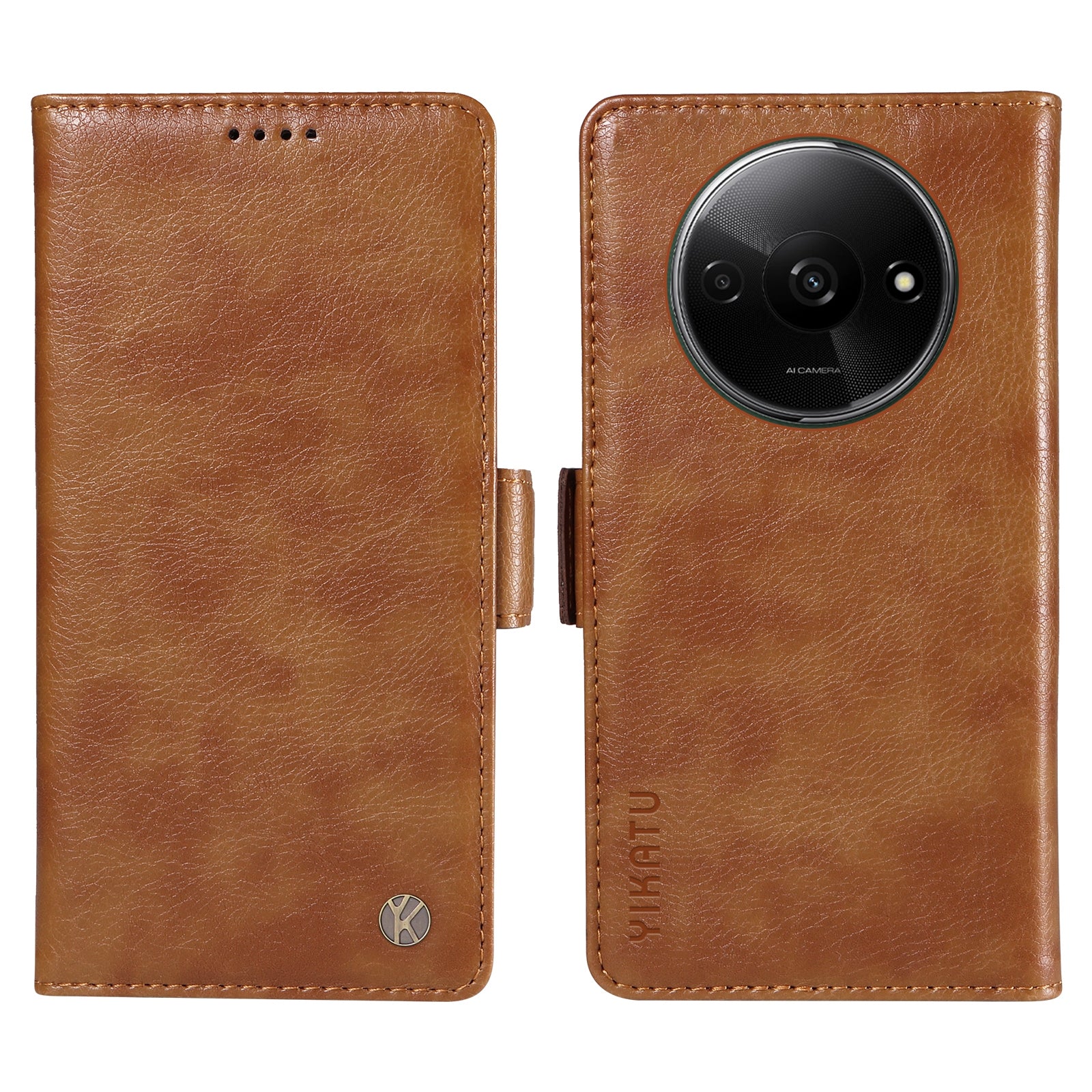 YIKATU YK-007 For Xiaomi Redmi A3 / Poco C61 4G Wallet Case PU Leather+TPU Interior Protective Phone Cover