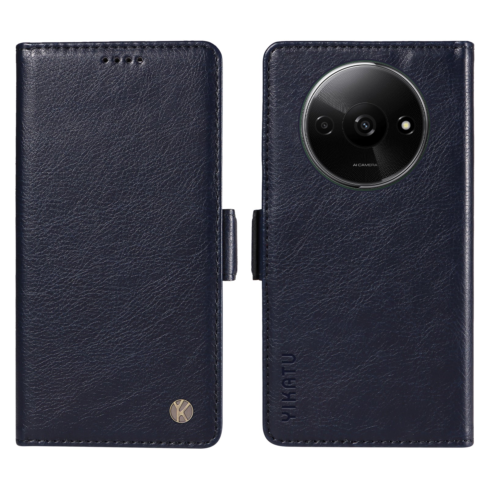 YIKATU YK-007 For Xiaomi Redmi A3 / Poco C61 4G Wallet Case PU Leather+TPU Interior Protective Phone Cover
