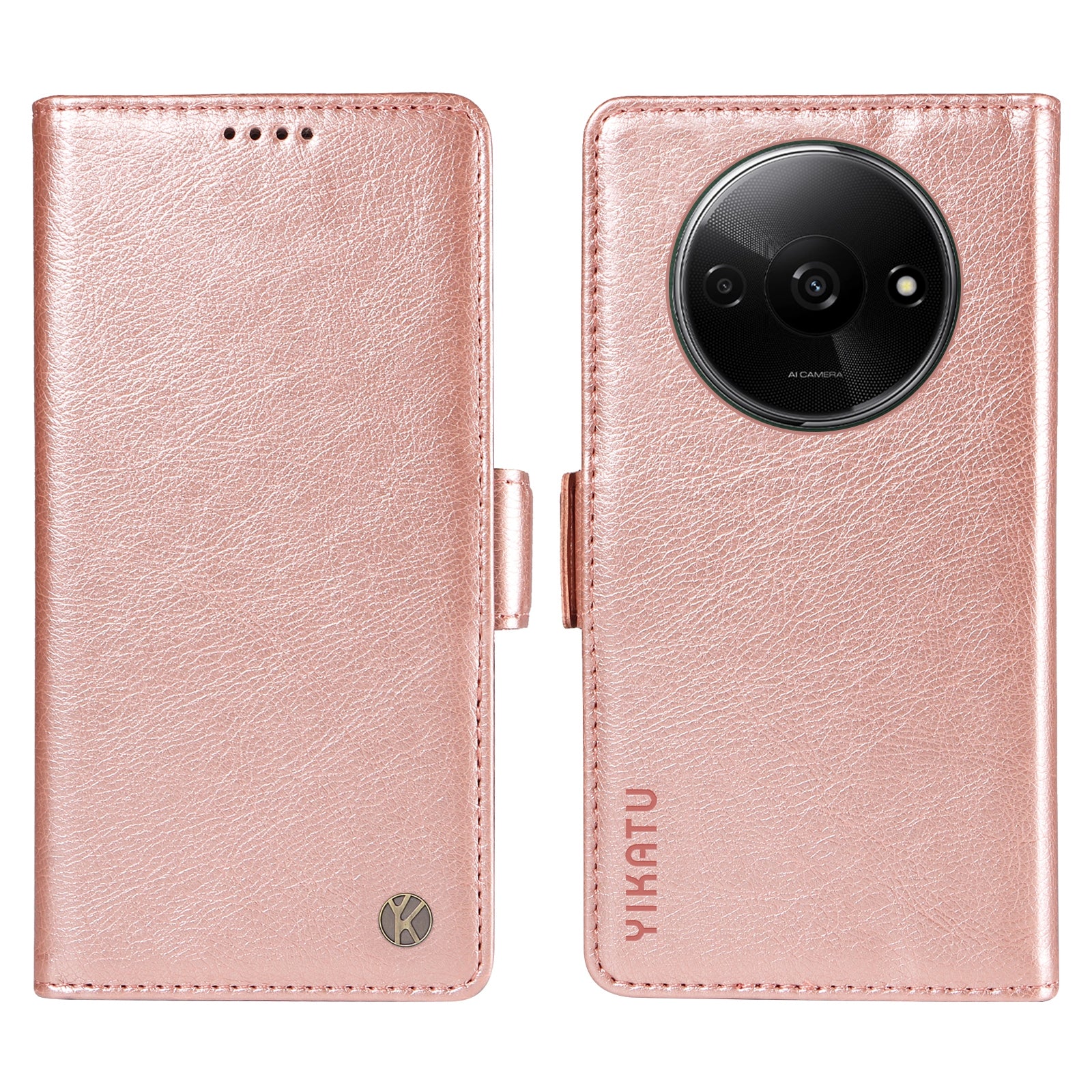 YIKATU YK-007 For Xiaomi Redmi A3 / Poco C61 4G Wallet Case PU Leather+TPU Interior Protective Phone Cover