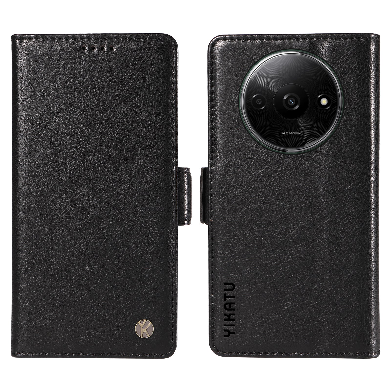 YIKATU YK-007 For Xiaomi Redmi A3 / Poco C61 4G Wallet Case PU Leather+TPU Interior Protective Phone Cover