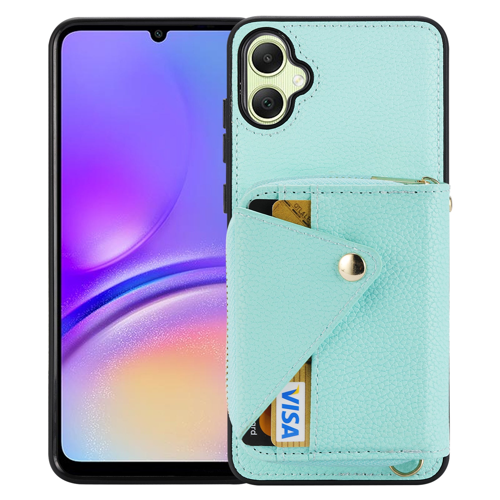 For Samsung Galaxy A05 4G Case RFID Blocking Leather Fully Wrapped Protective Cover