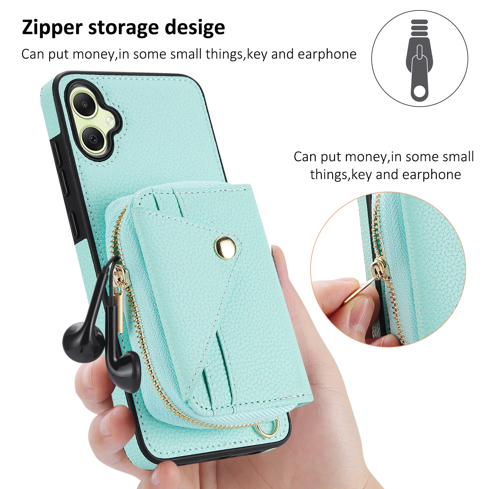 For Samsung Galaxy A05 4G Case RFID Blocking Leather Fully Wrapped Protective Cover