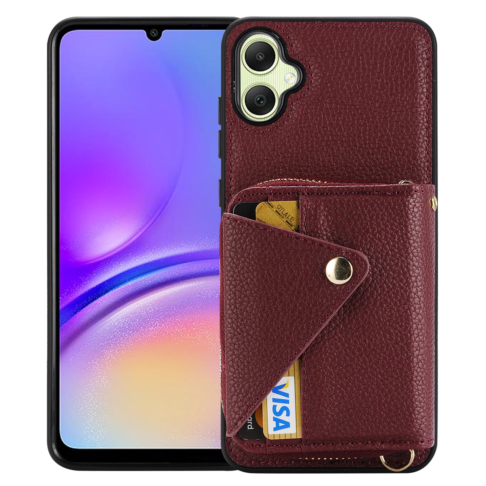 For Samsung Galaxy A05 4G Case RFID Blocking Leather Fully Wrapped Protective Cover