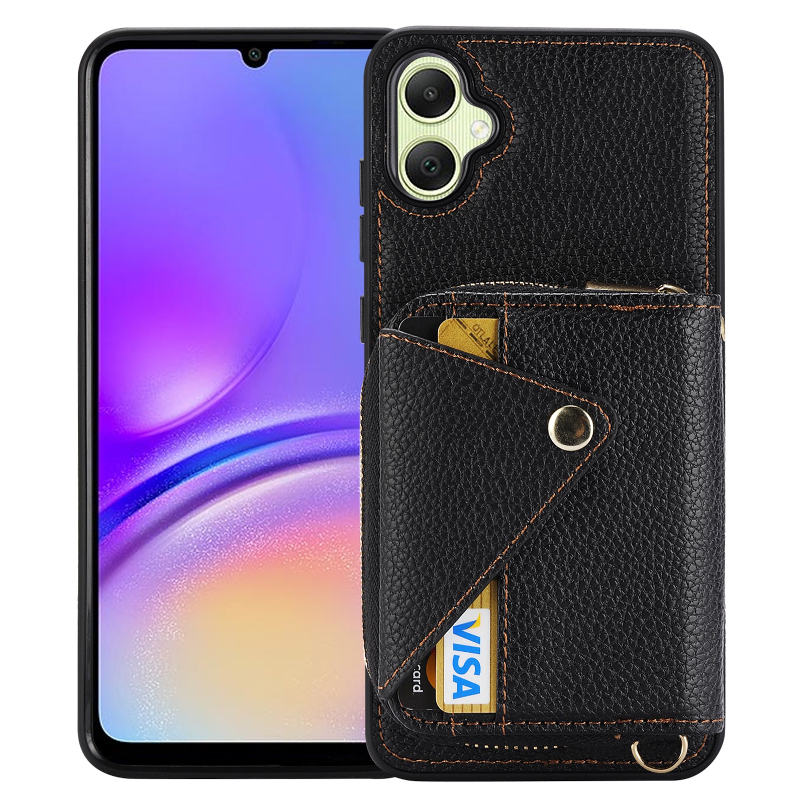 For Samsung Galaxy A05 4G Case RFID Blocking Leather Fully Wrapped Protective Cover