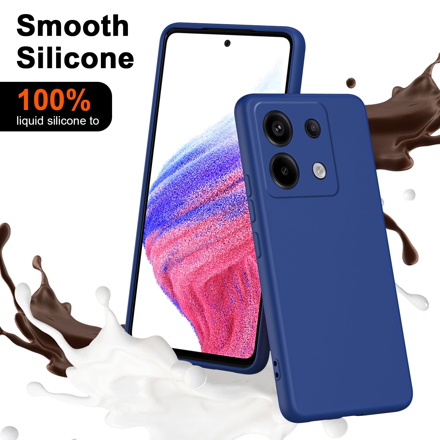For Xiaomi Redmi Note 13 Pro 5G / Poco X6 5G Case Silky Touch 2.2mm TPU Phone Back Cover