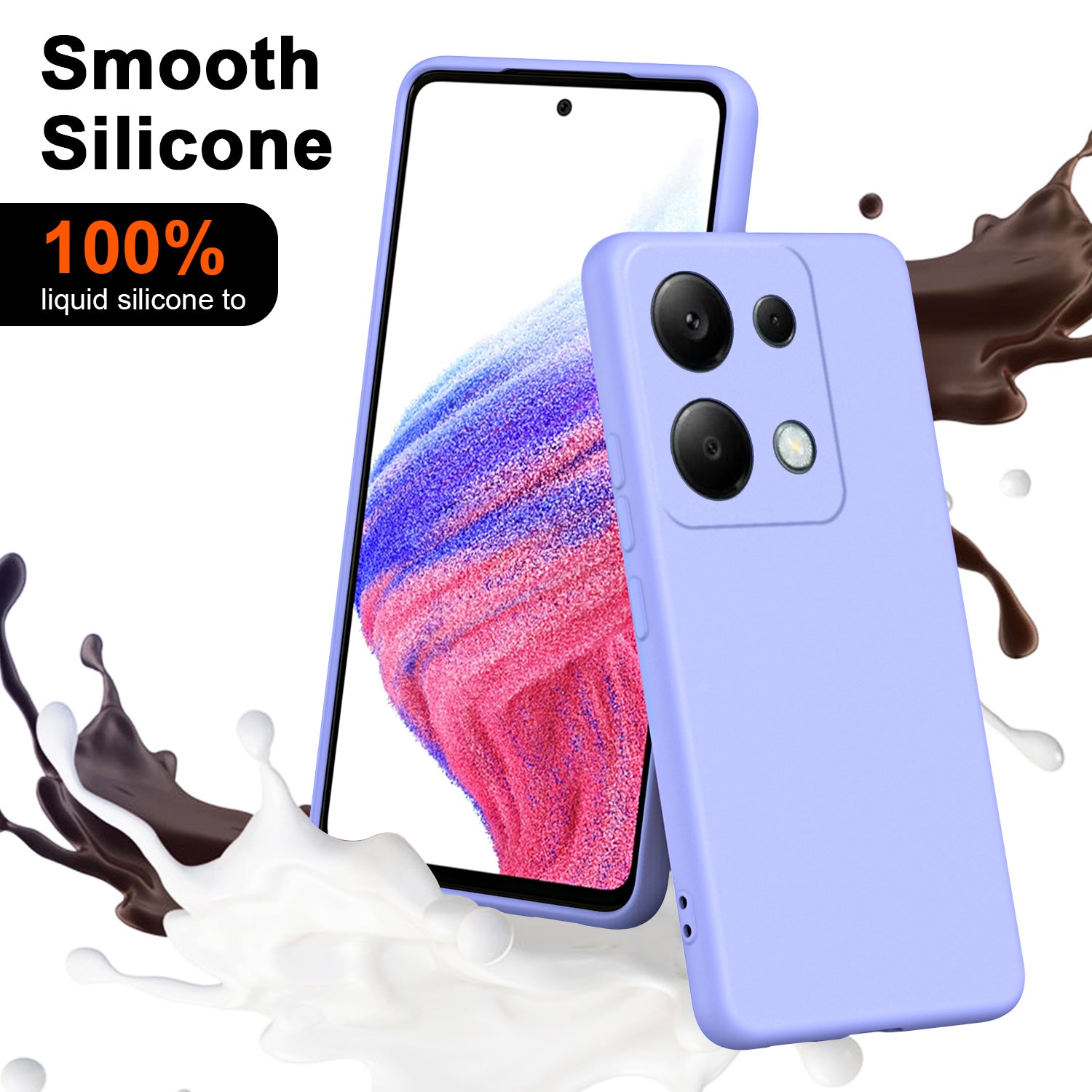 For Xiaomi Redmi Note 13 Pro 4G / Poco M6 Pro 4G TPU Case 2.2mm Rubberized Phone Cover