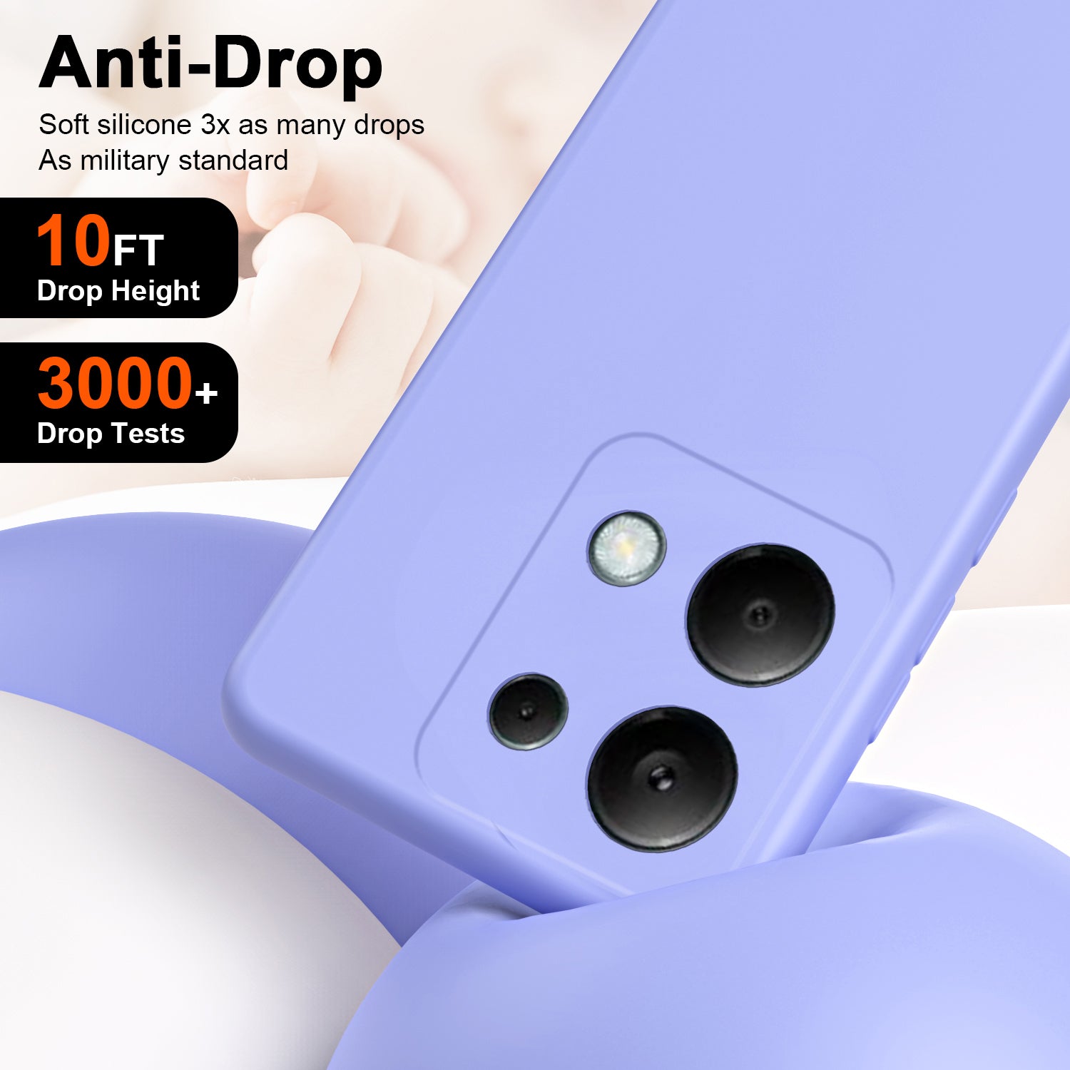 For Xiaomi Redmi Note 13 Pro 4G / Poco M6 Pro 4G TPU Case 2.2mm Rubberized Phone Cover