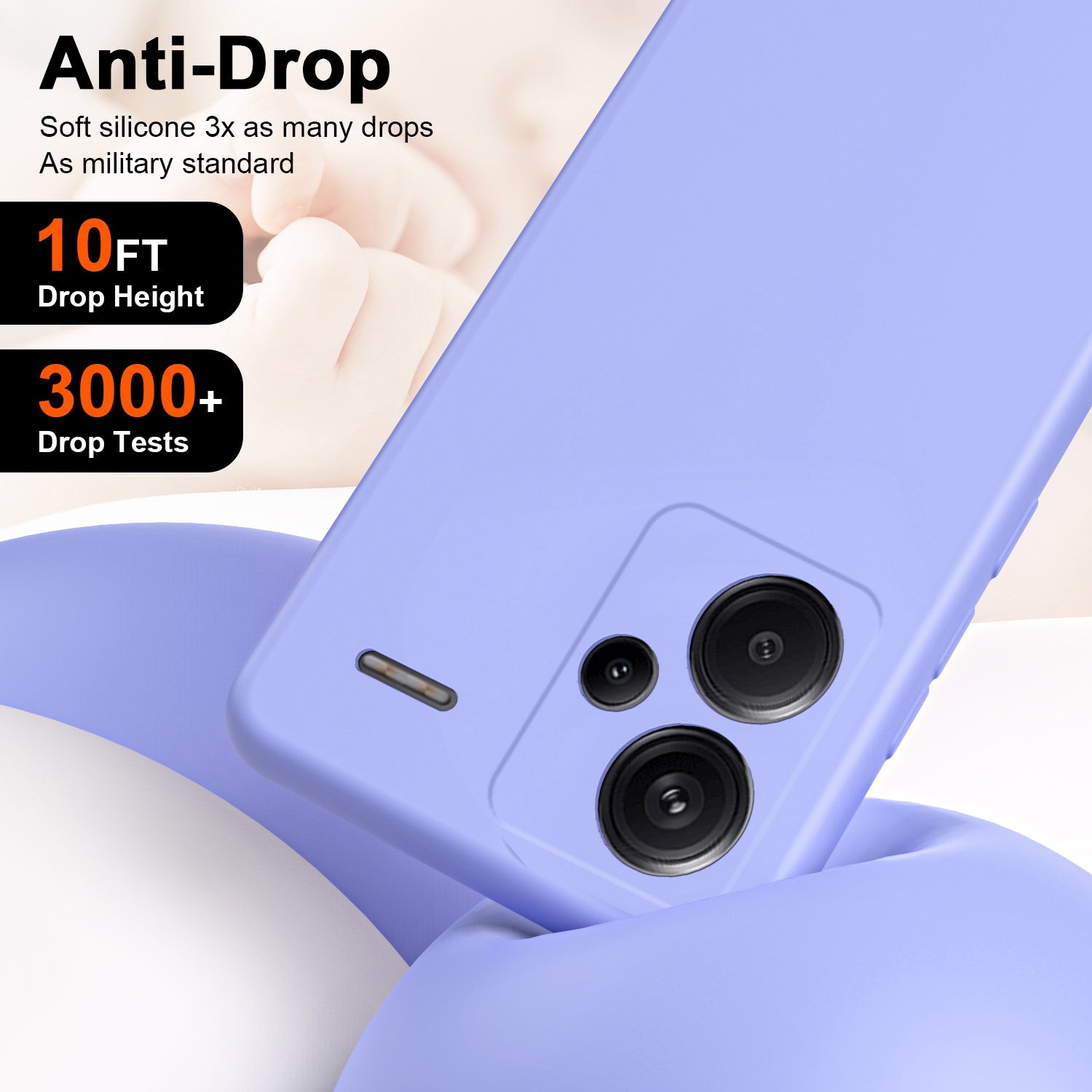 For Xiaomi Redmi Note 13 Pro+ 5G Case Soft Lining TPU Phone Cover 2.2mm Thick