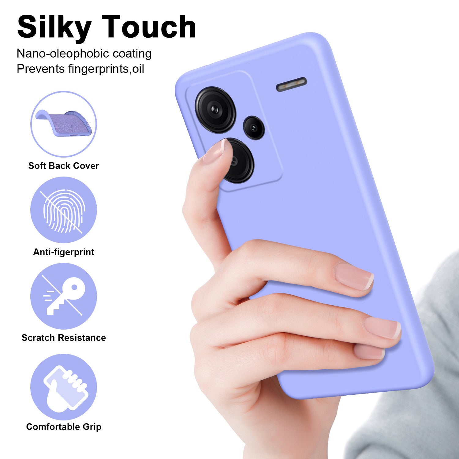 For Xiaomi Redmi Note 13 Pro+ 5G Case Soft Lining TPU Phone Cover 2.2mm Thick