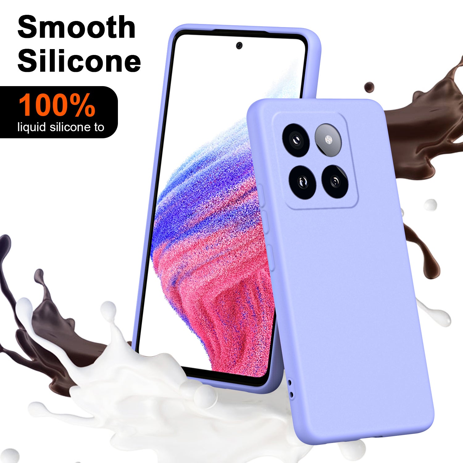 For Xiaomi 14 Pro Case 2.2mm TPU Slim Non-Slip Rubberized Phone Cover