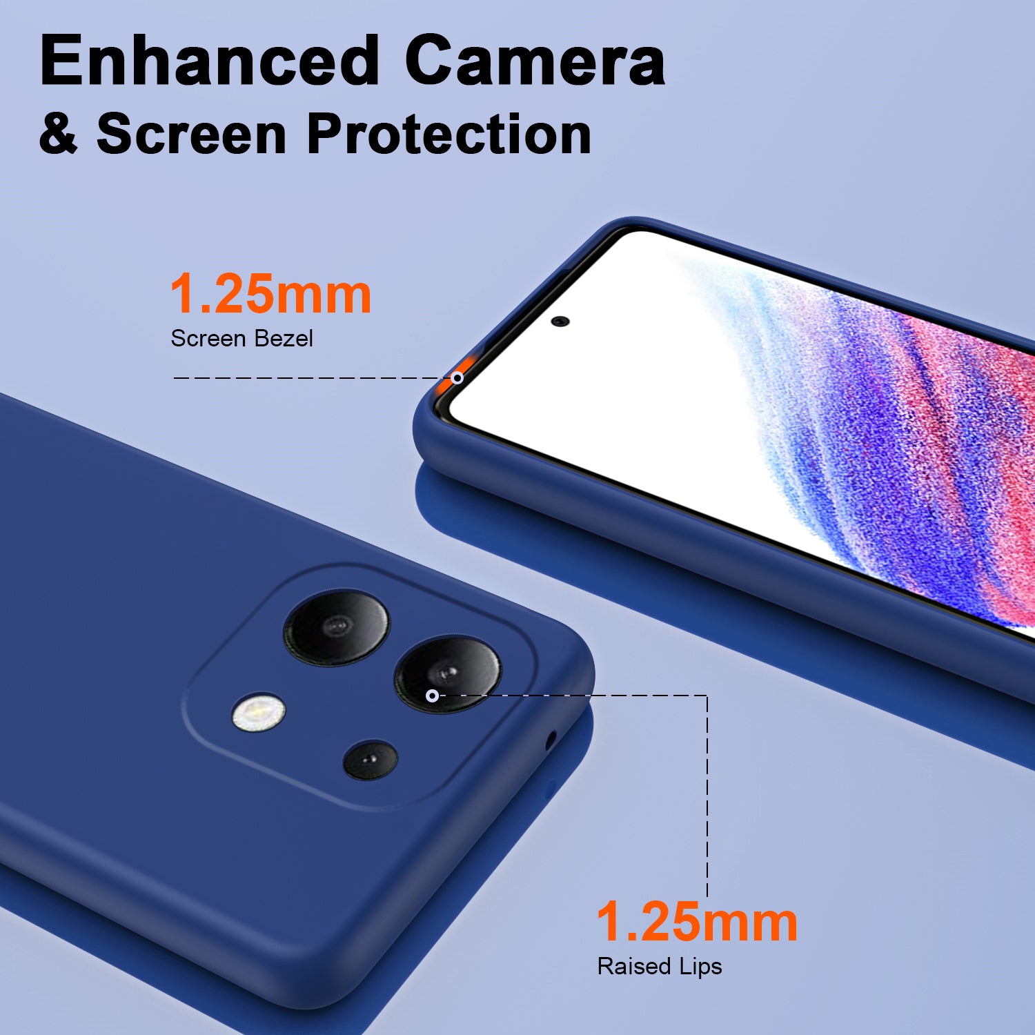 For Xiaomi Redmi Note 13 4G TPU Case 2.2mm Silky Touch Phone Cover Soft Lining