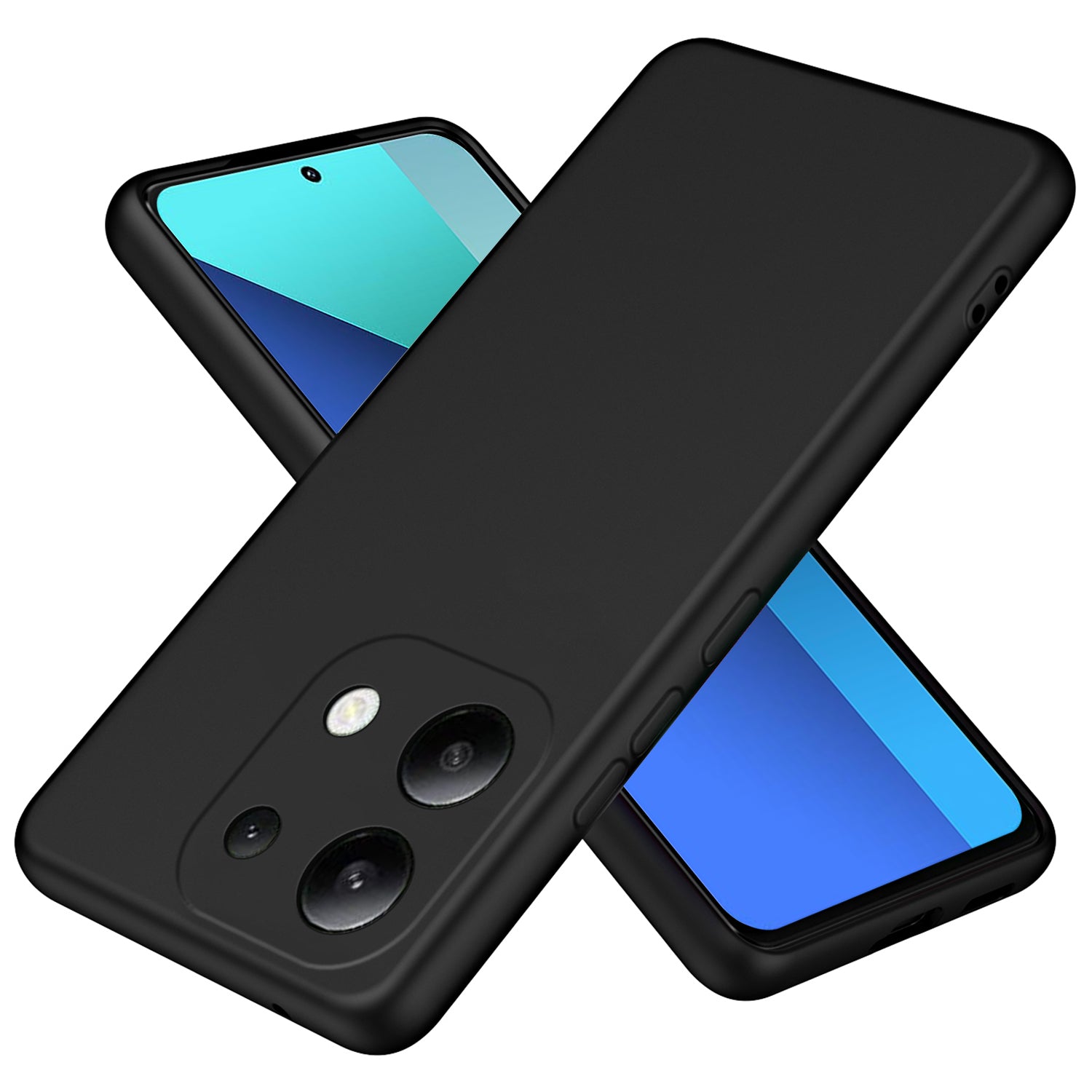 For Xiaomi Redmi Note 13 4G TPU Case 2.2mm Silky Touch Phone Cover Soft Lining