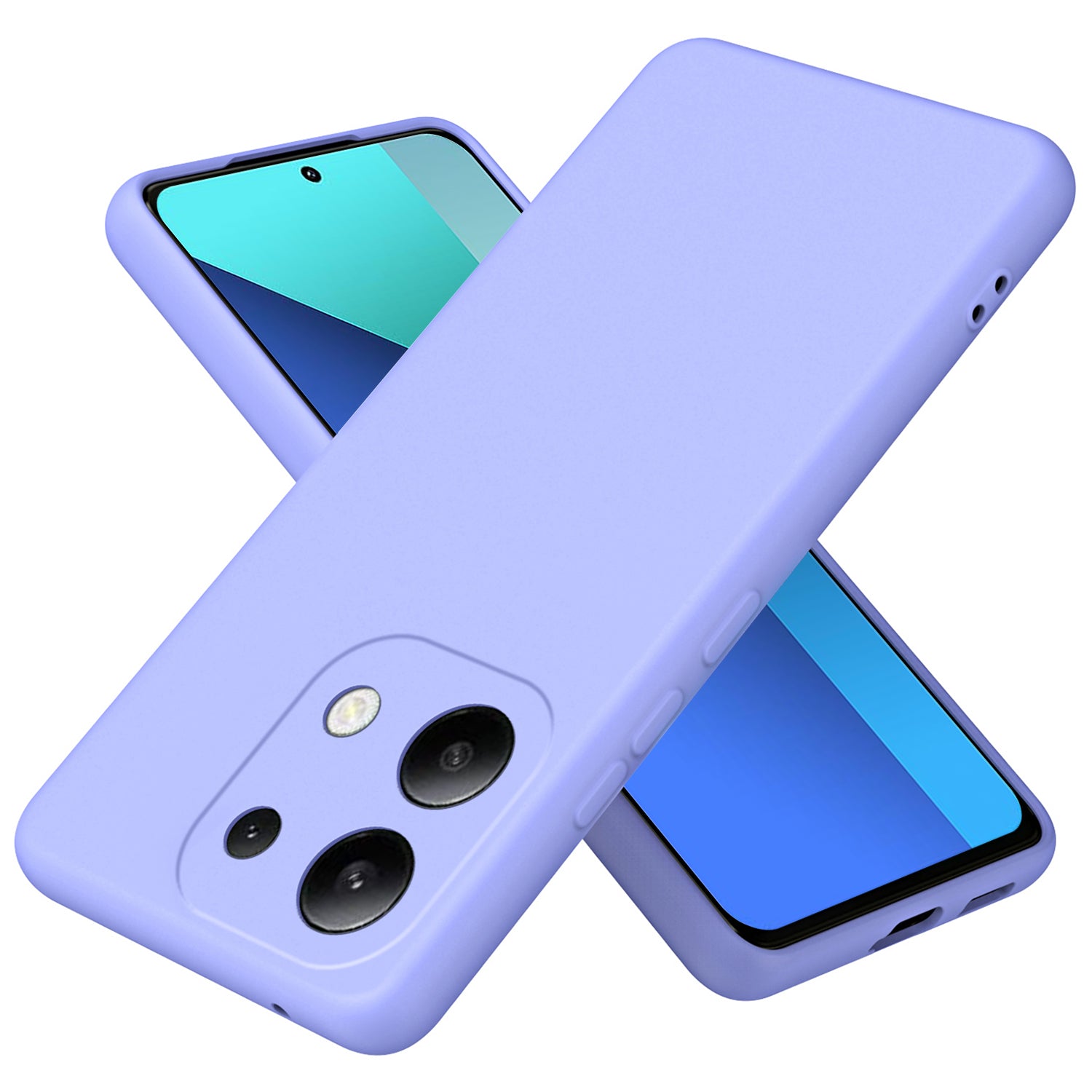 For Xiaomi Redmi Note 13 4G TPU Case 2.2mm Silky Touch Phone Cover Soft Lining