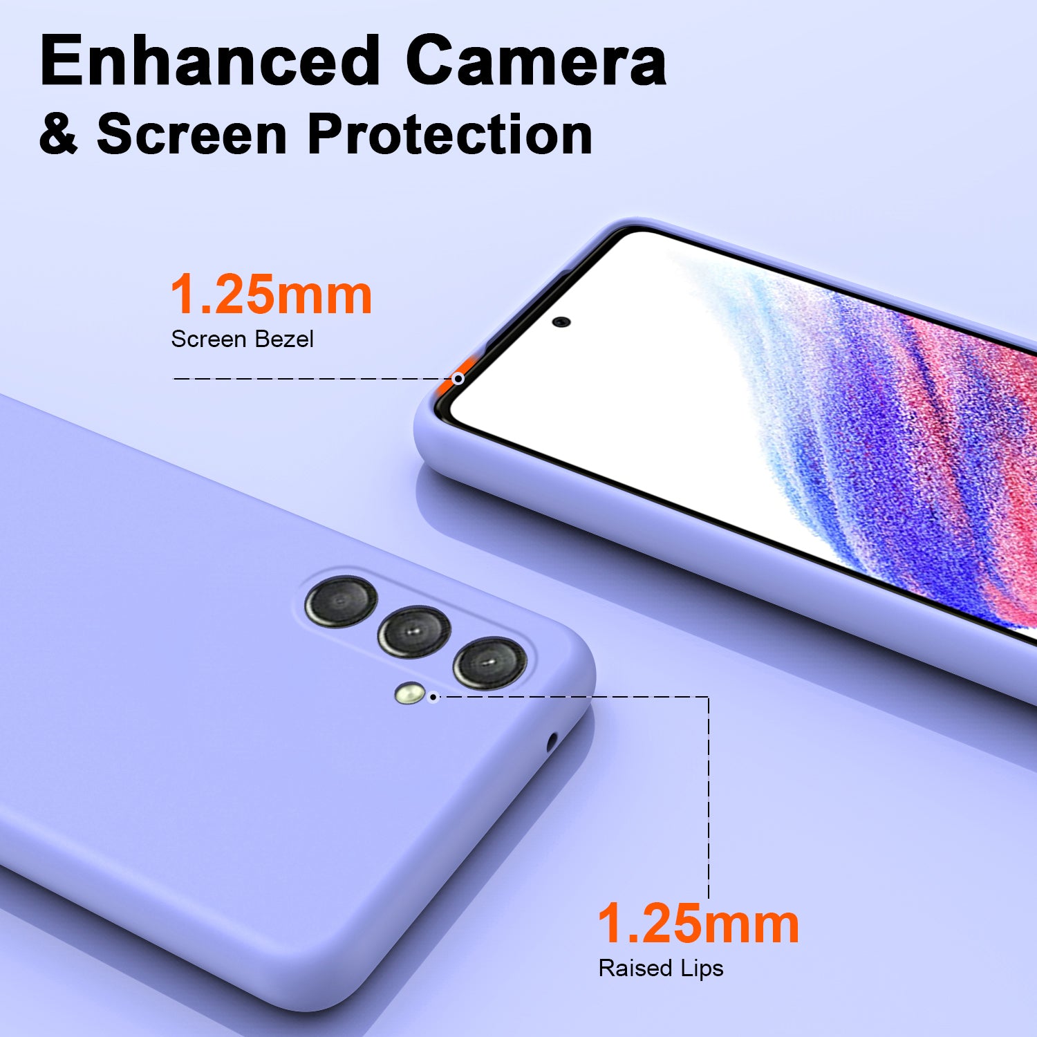 For Samsung Galaxy A25 5G (Global) (161.0 x 76.5 x 8.3mm) Case 2.2mm Silky Touch Soft Lining TPU Phone Cover