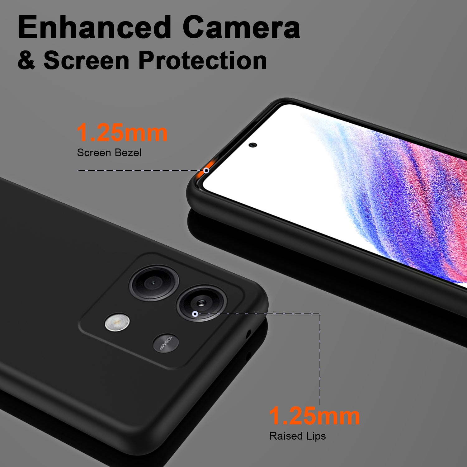 For Xiaomi Redmi Note 13 5G TPU Case 2.2mm Silky Touch Slim Phone Case Soft Lining