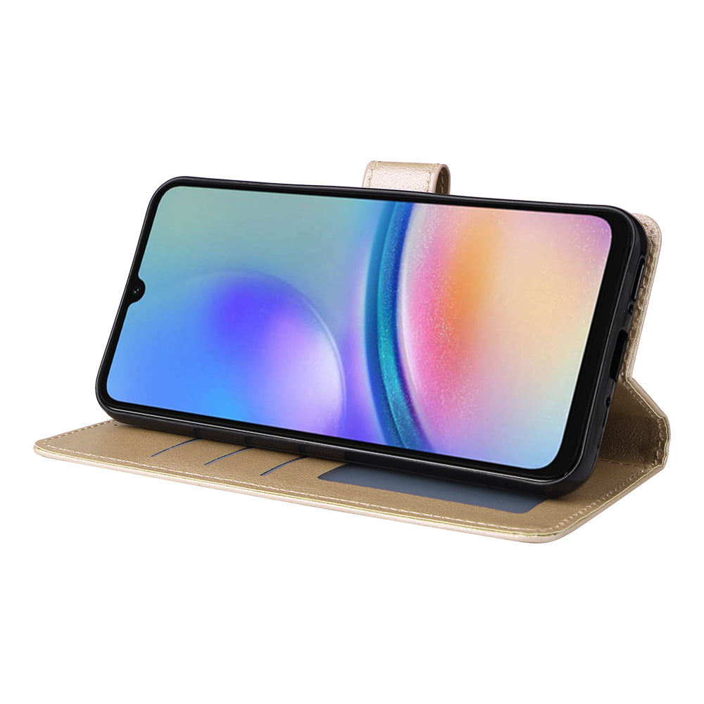 For Samsung Galaxy A25 5G (Global) (161.0 x 76.5 x 8.3mm) Case PU Leather Wallet Cell Phone Stand Cover