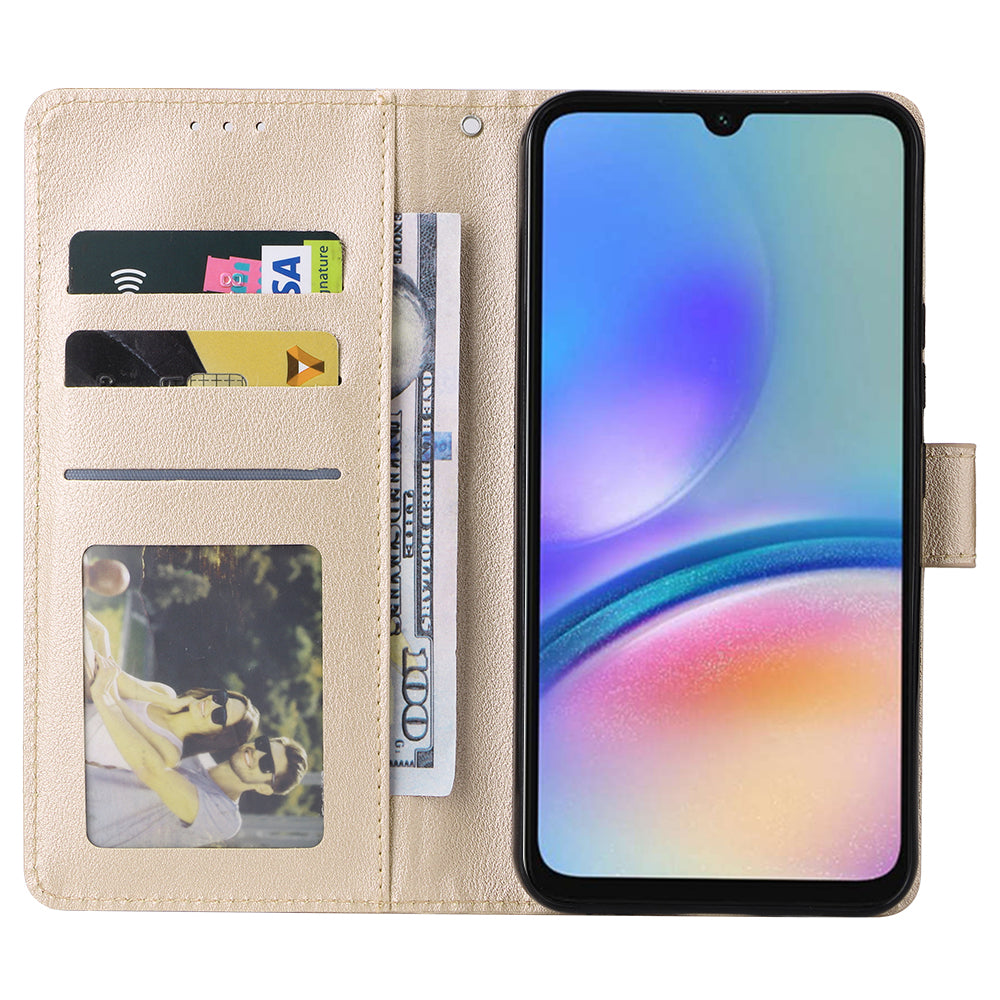 For Samsung Galaxy A24 4G (162.1 x 77.6 x 8.3mm) Magnetic Stand PU Leather Case Wallet Cell Phone Cover