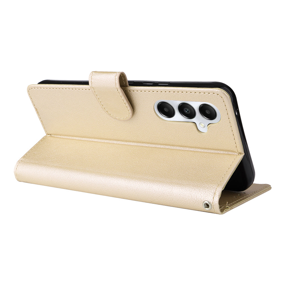 For Samsung Galaxy A24 4G (162.1 x 77.6 x 8.3mm) Magnetic Stand PU Leather Case Wallet Cell Phone Cover