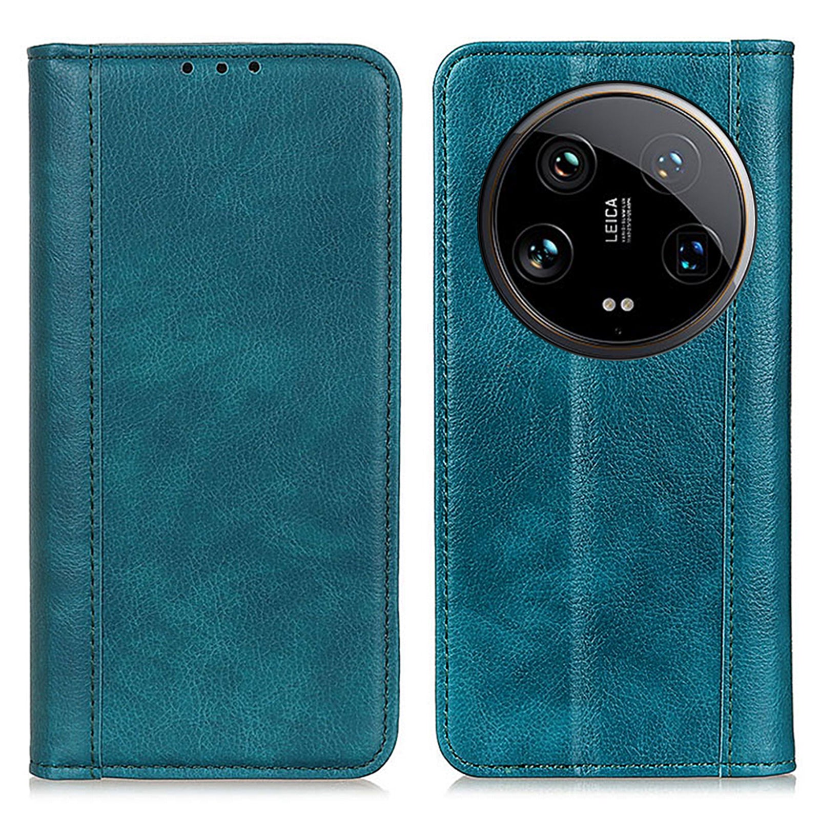 For Xiaomi 14 Ultra Case Litchi Texture Split Leather Wallet Phone Cover Magnetic Closing