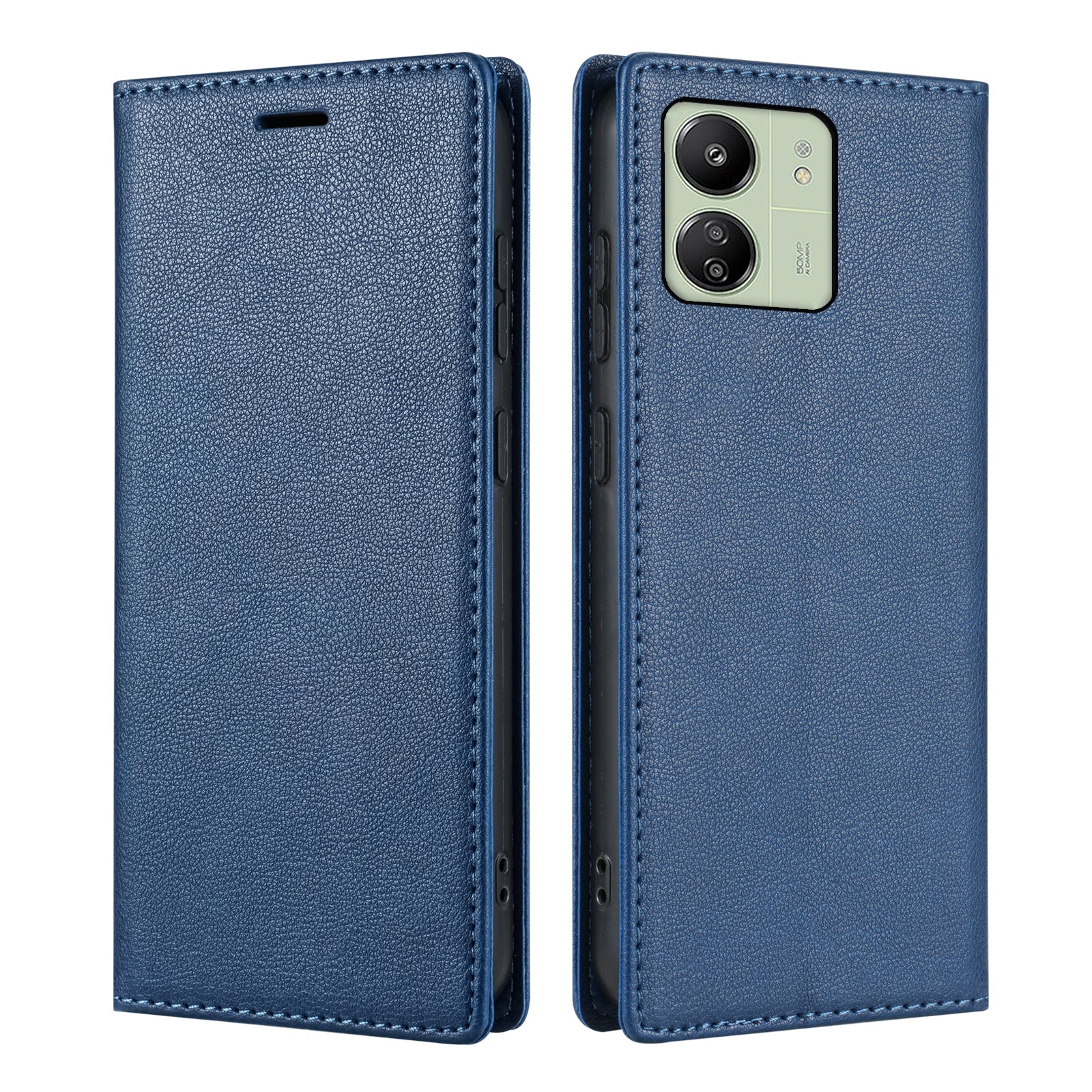 BKS-001 For Xiaomi Redmi 13C 4G / Poco C65 4G Case PU Leather Cover Magnetic Drop-resistant Shell